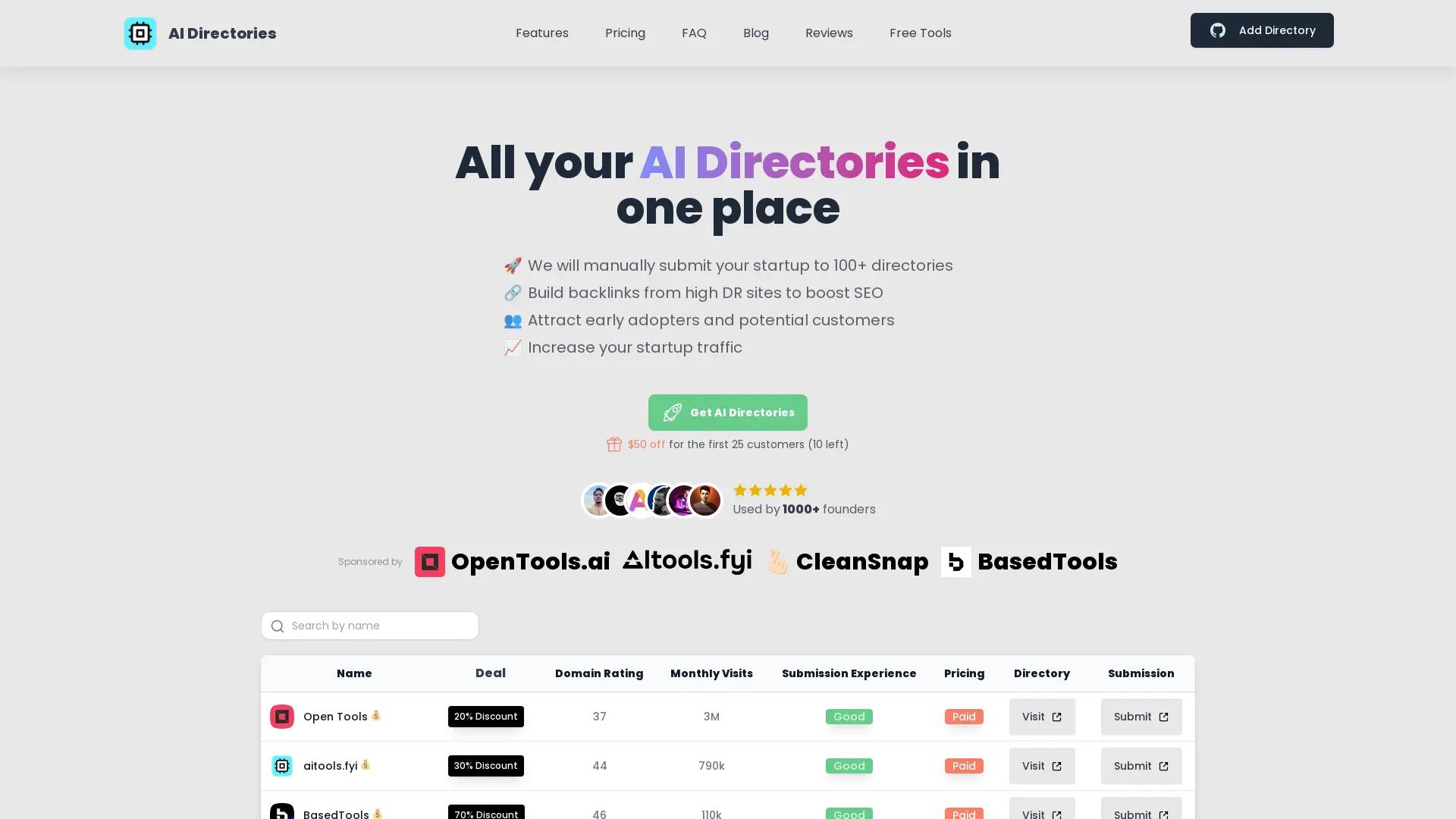AI Directories screenshot