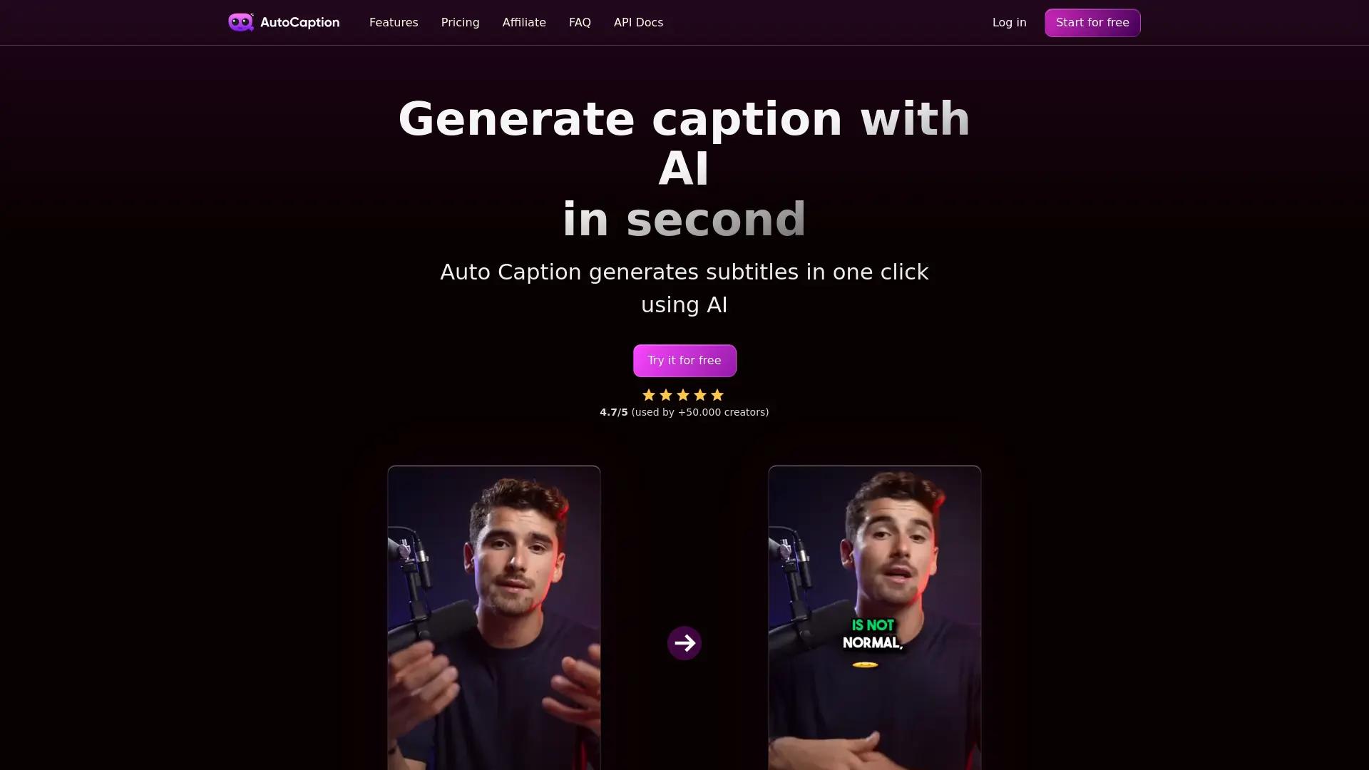 AutoCaption screenshot
