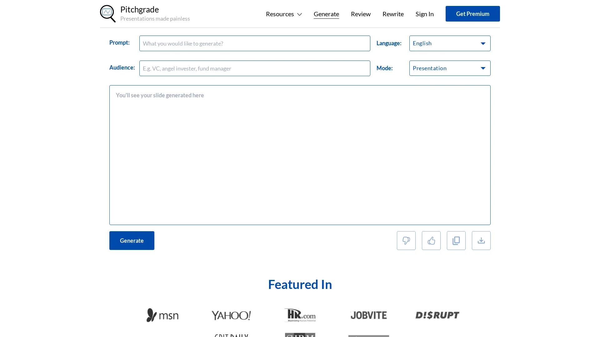 Pitchgrade screenshot