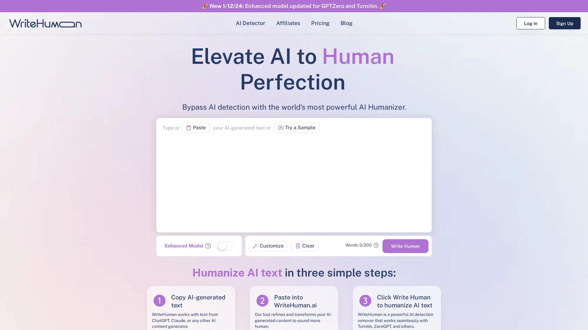 WriteHuman screenshot