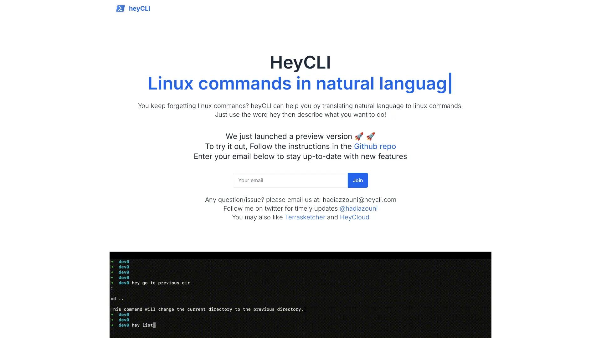HeyCLI screenshot