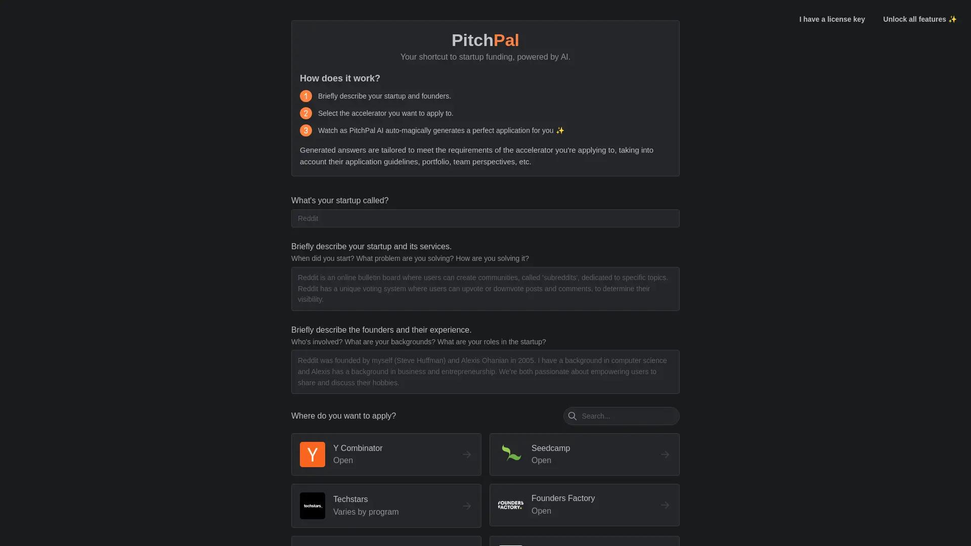 PitchPal screenshot