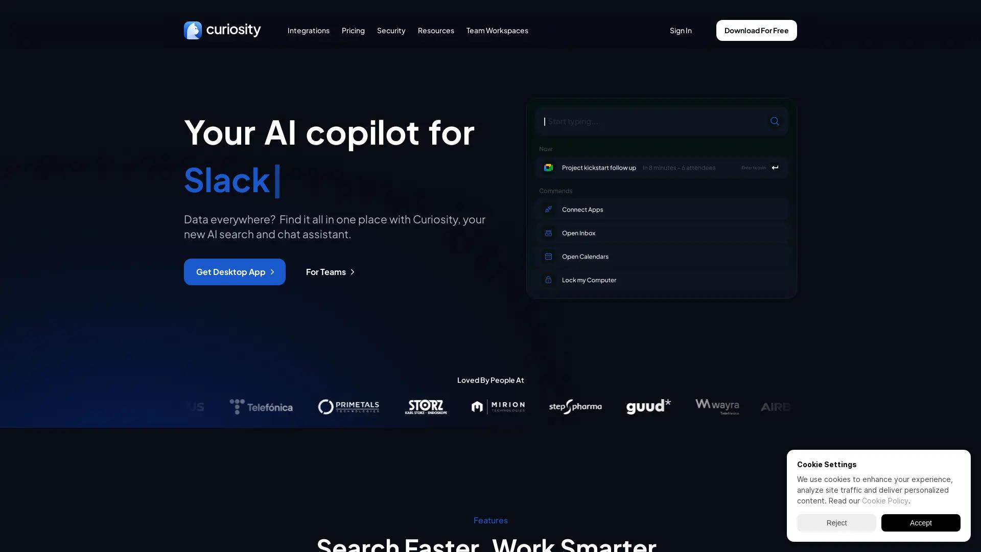 Curiosity screenshot