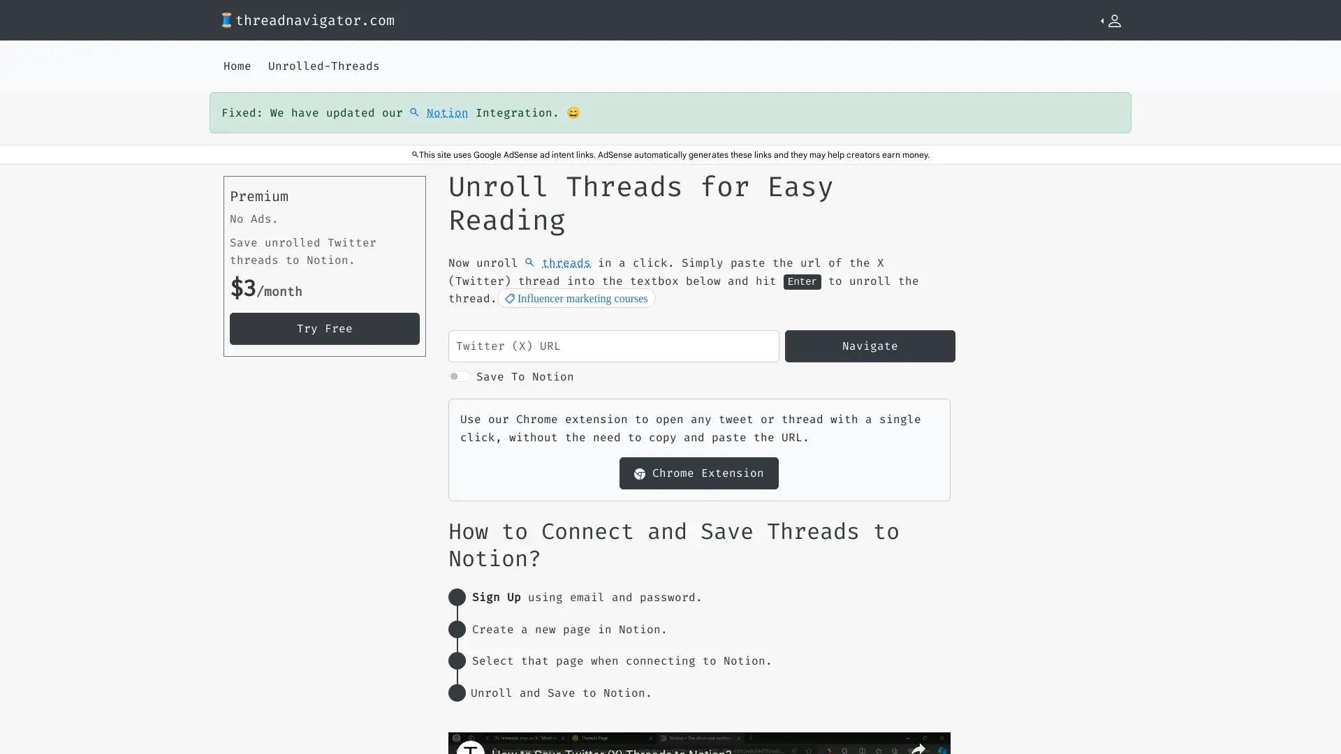 Thread Navigator screenshot