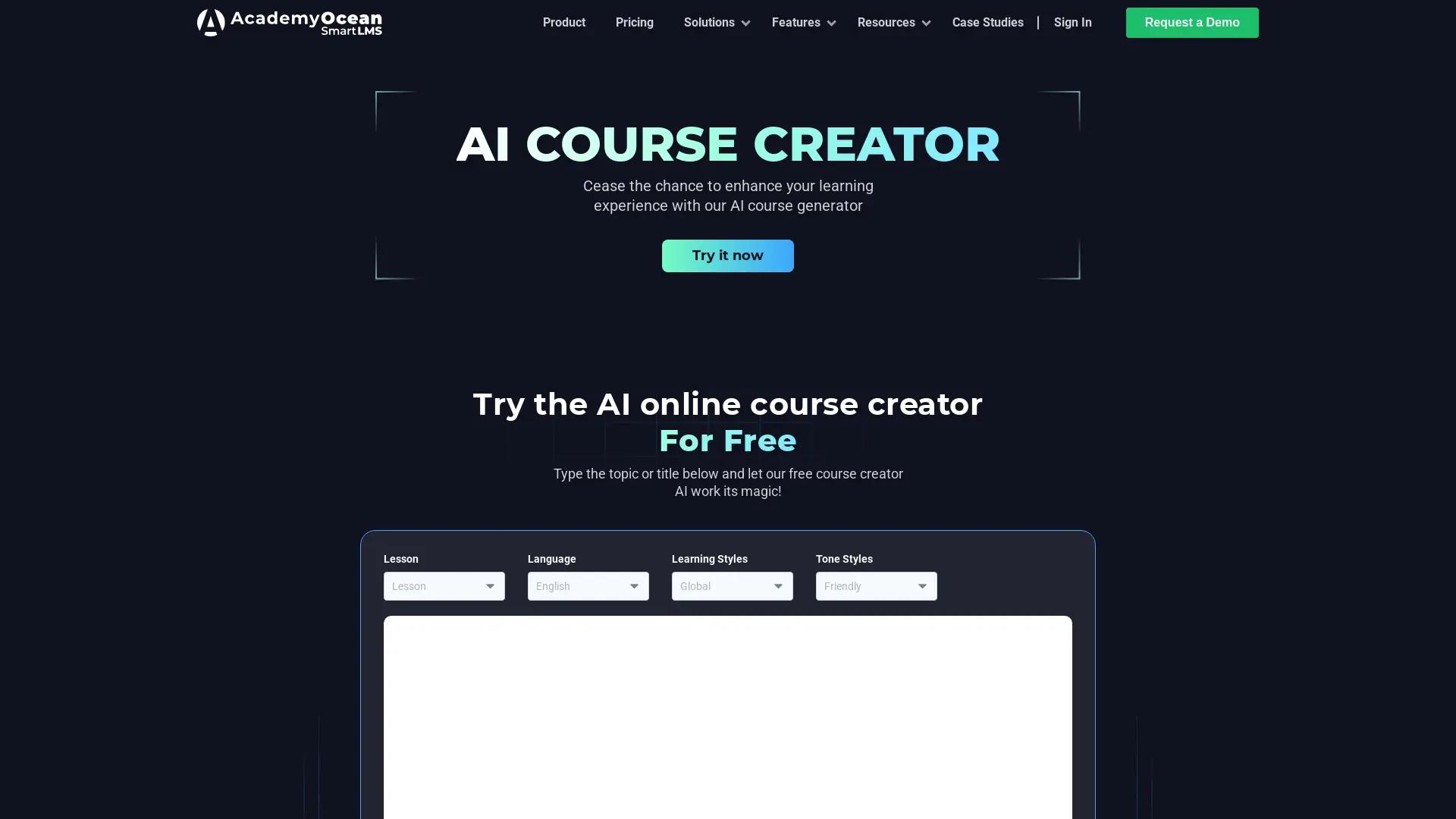 AI Course Creator - AcademyOcean screenshot
