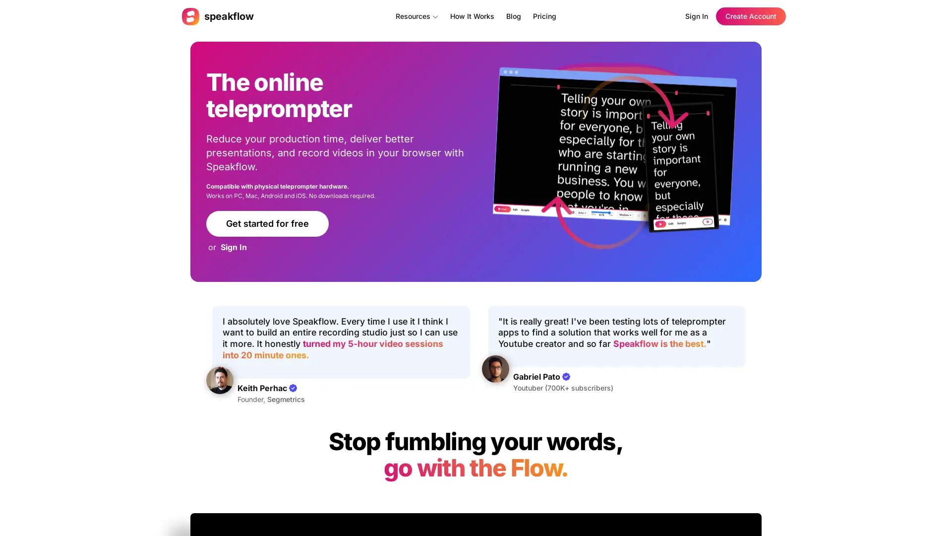 Speakflow screenshot