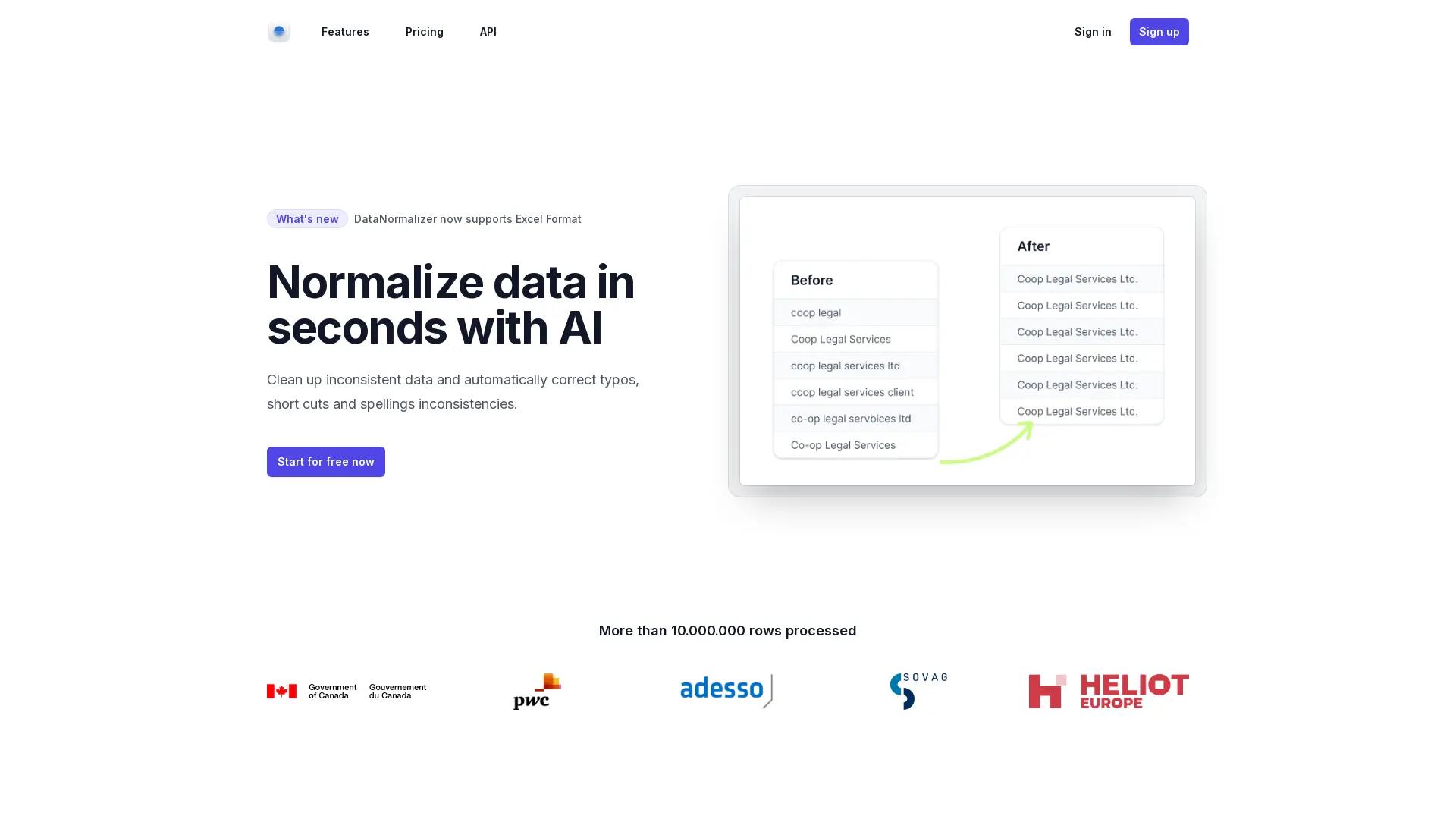Data Normalizer screenshot