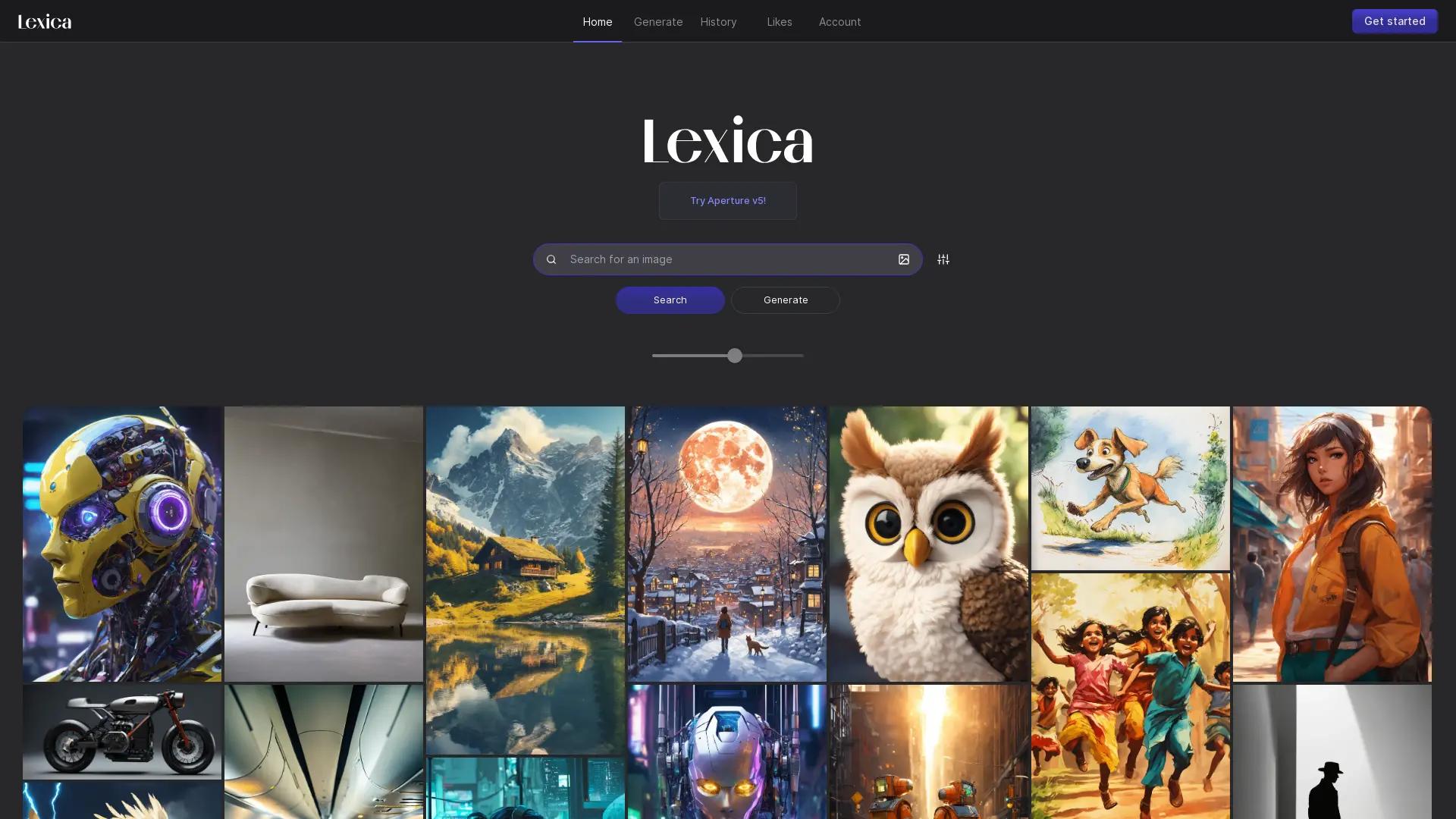 Lexica screenshot