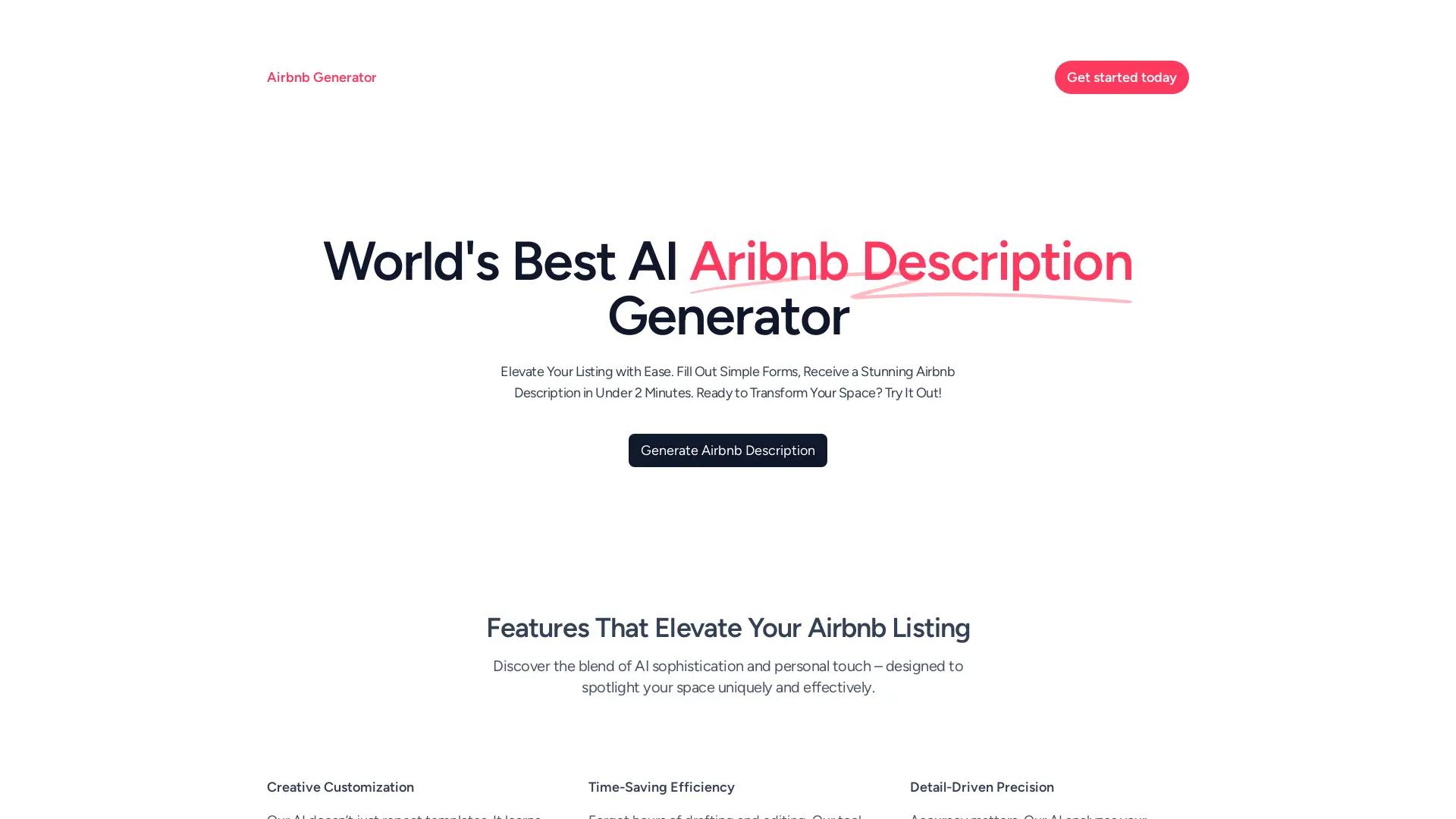 Airbnb Generator screenshot