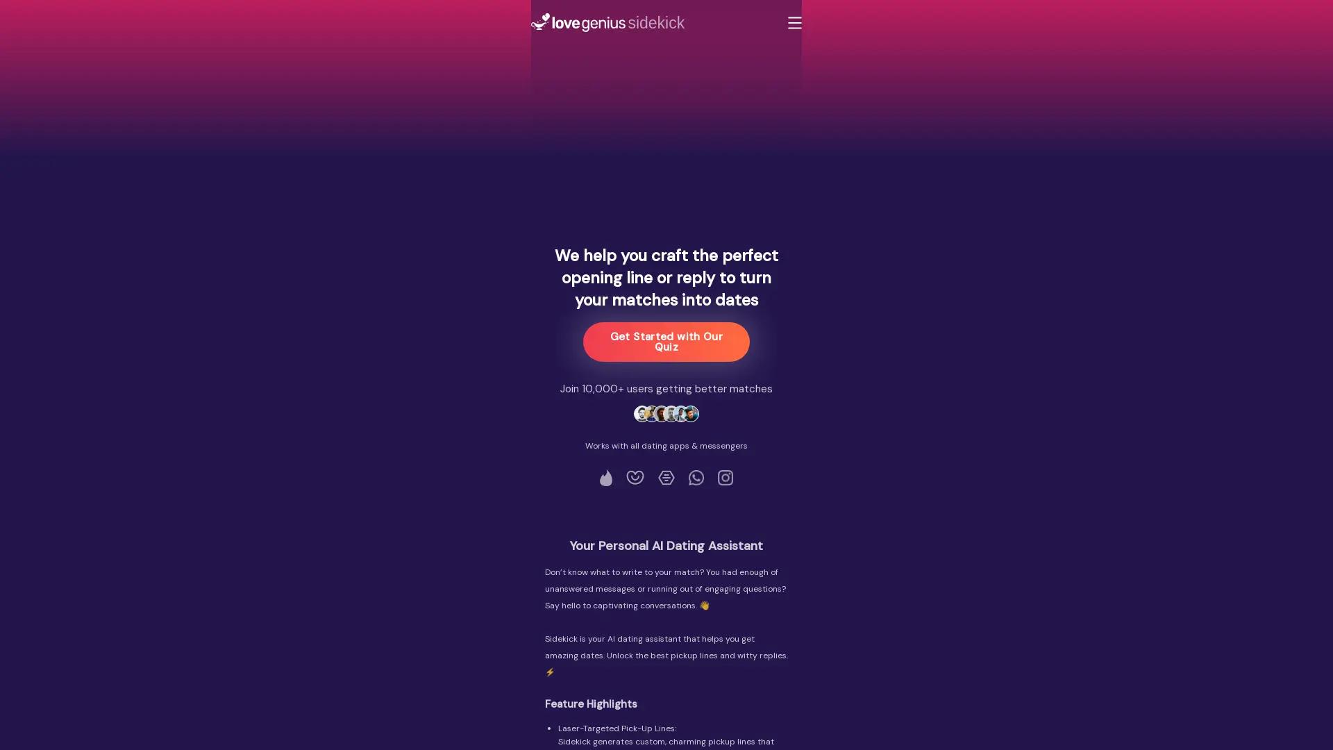 LoveGenius Sidekick screenshot