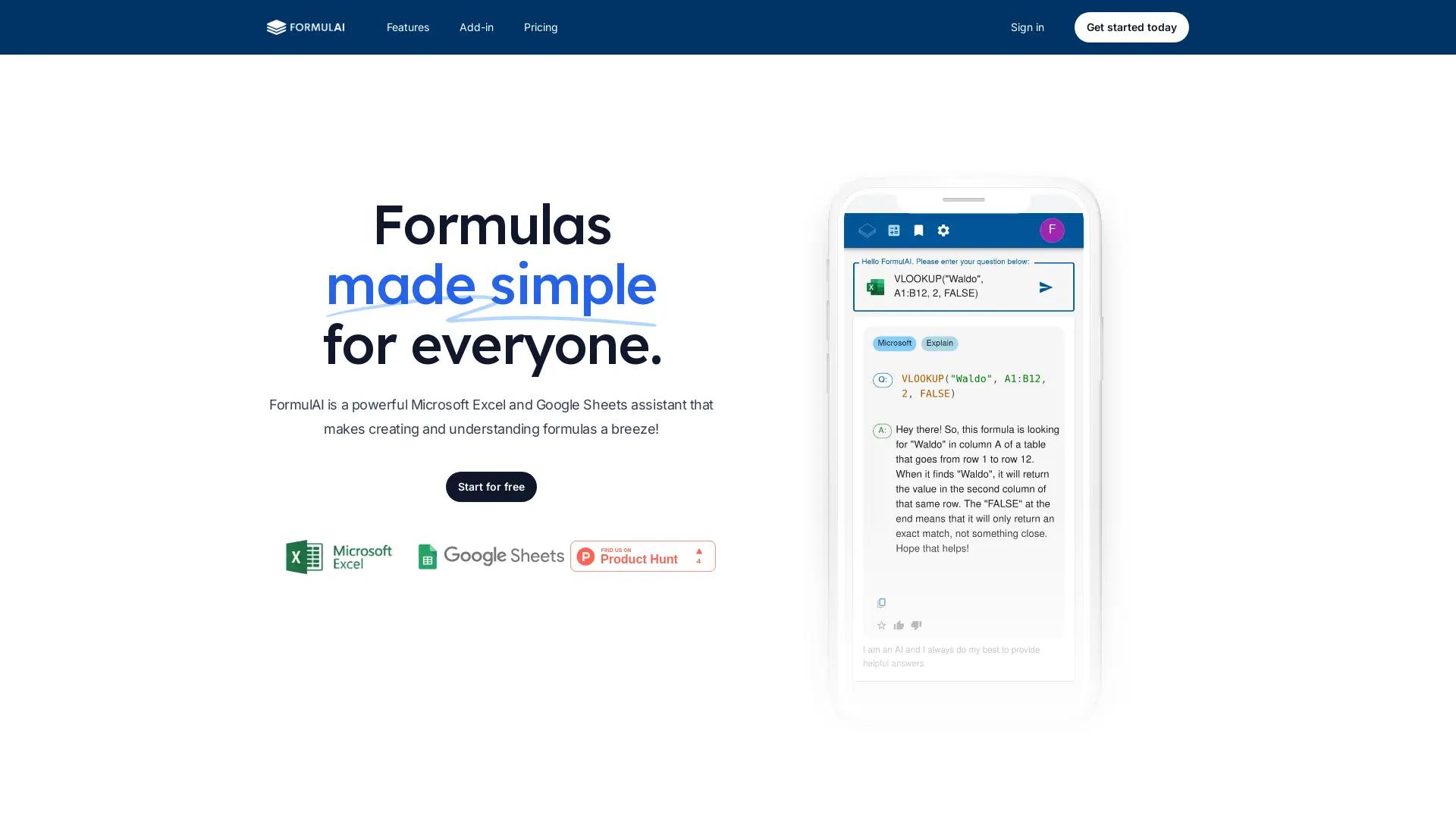 Formulai screenshot