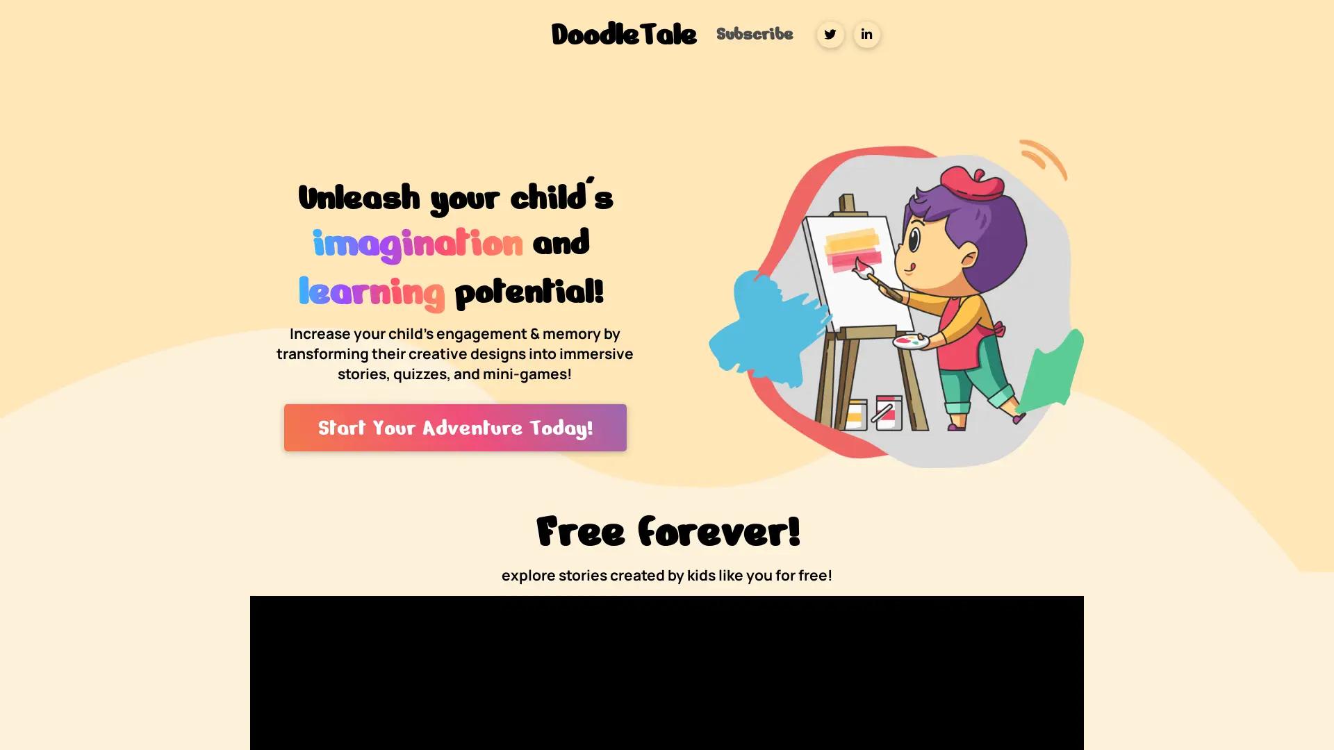 DoodleTale - AI Children Creativity App screenshot