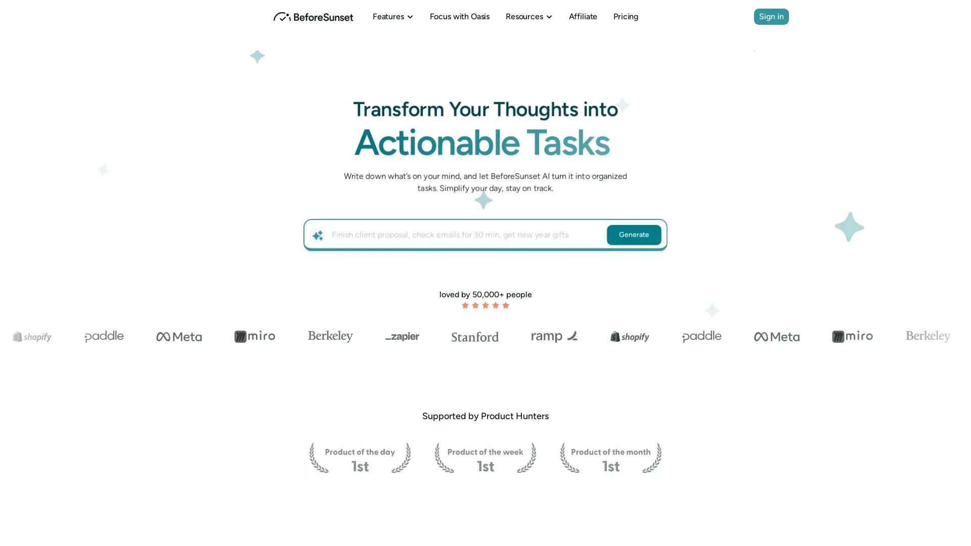 BeforeSunset AI screenshot