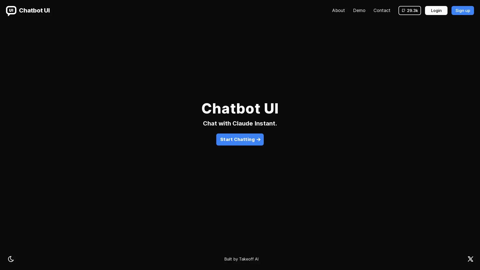 Chatbot UI screenshot