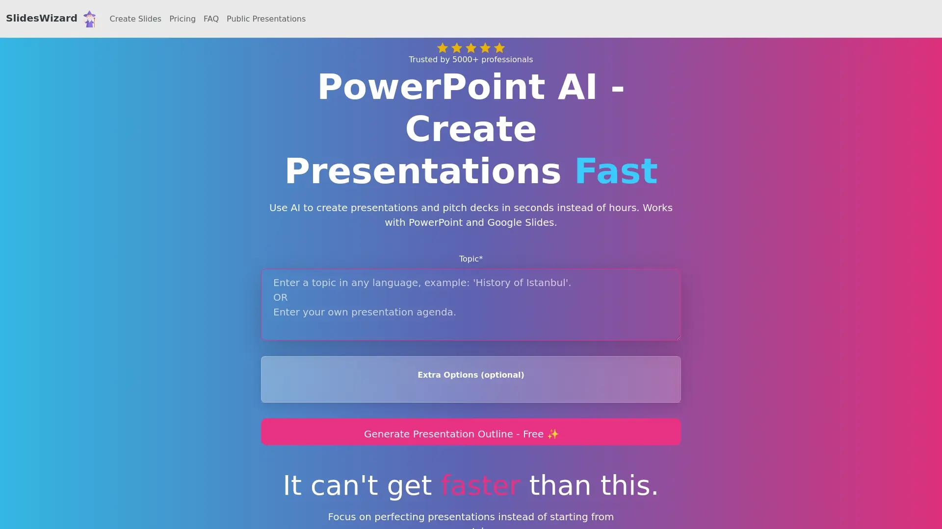 SlidesWizard.Io screenshot