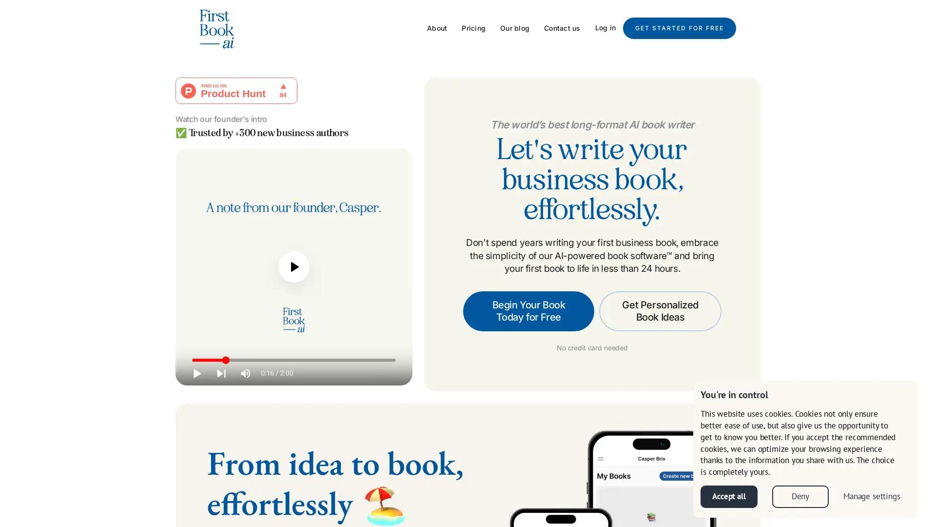 First Book Ai screenshot