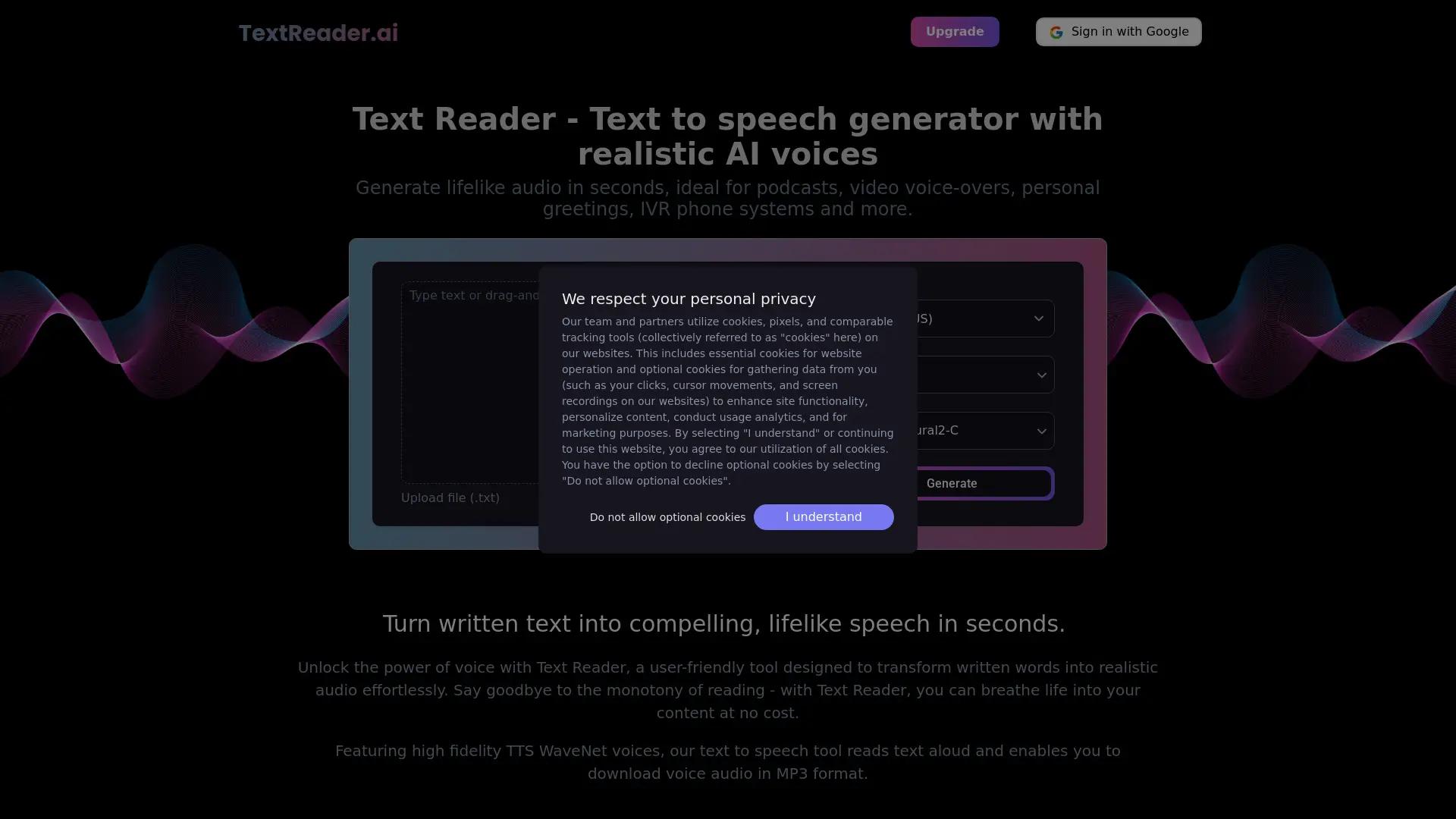 Text Reader screenshot