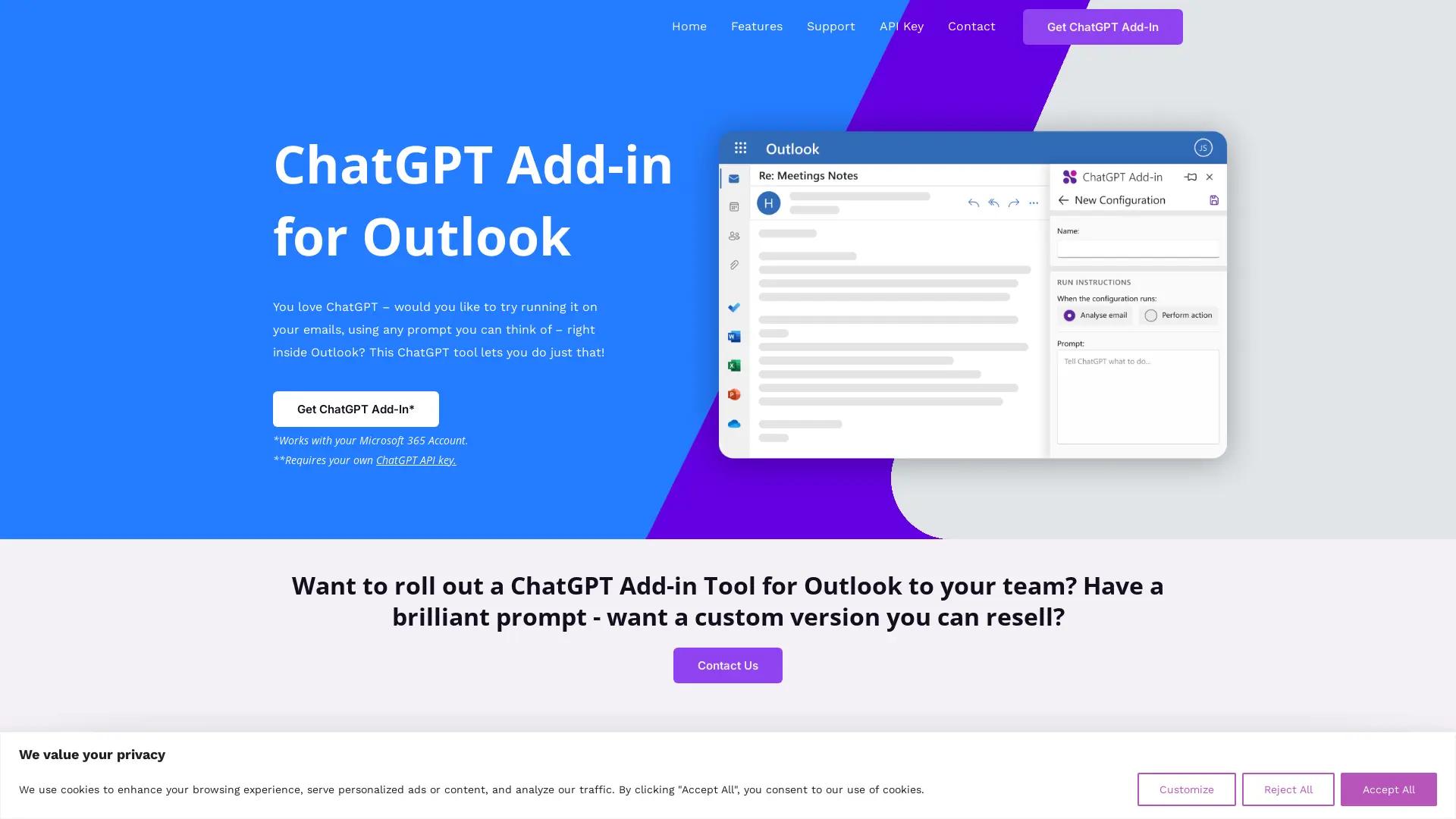 ChatGPT Add-In For Outlook screenshot