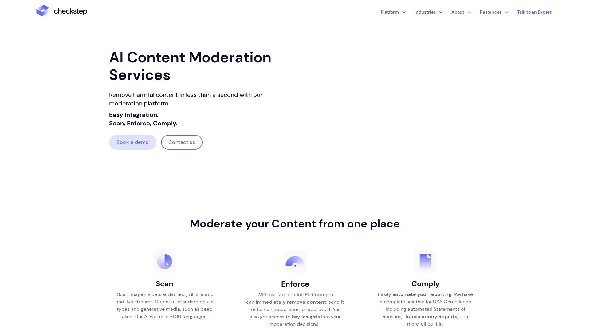 Checkstep screenshot