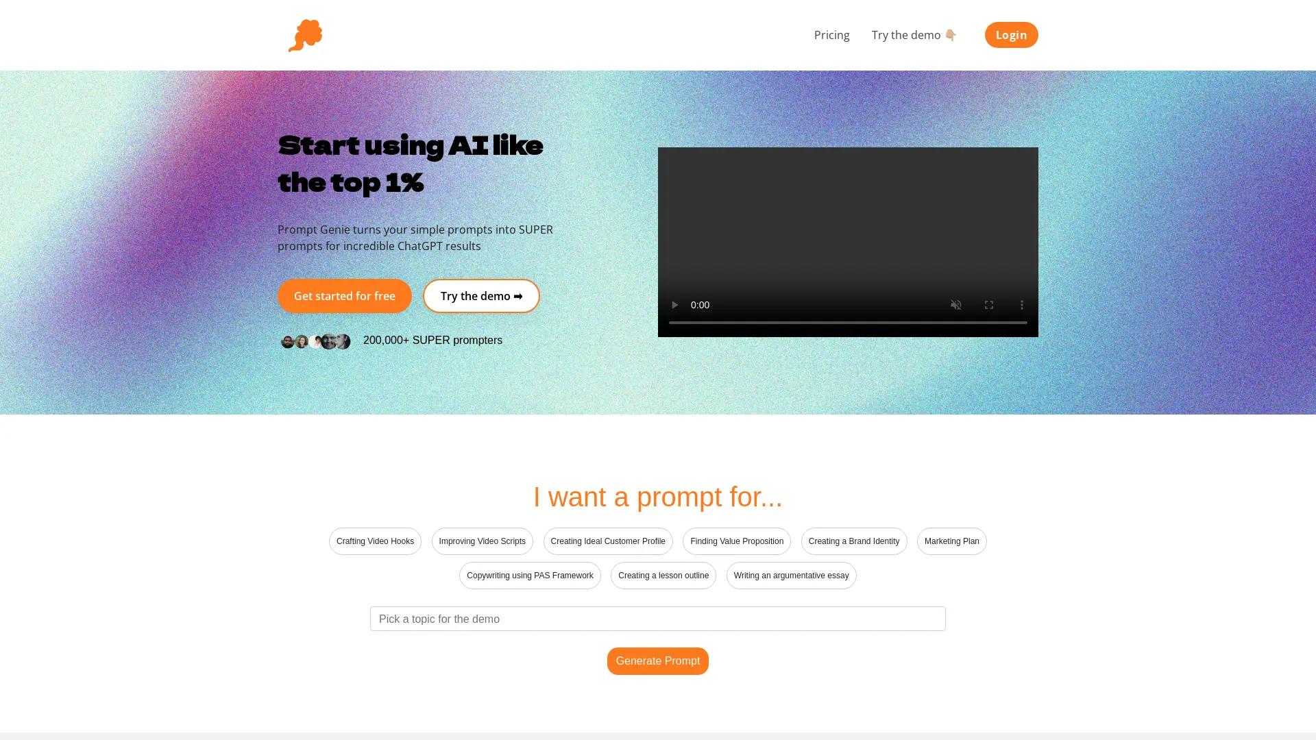 Prompt Genie screenshot