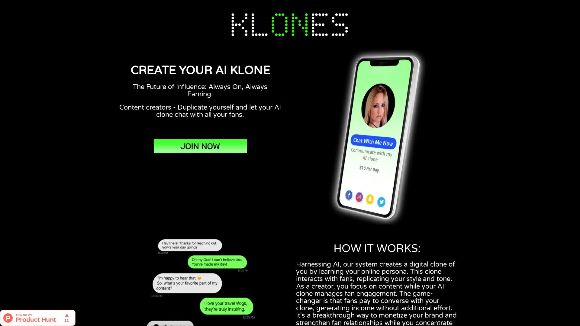 Klones screenshot