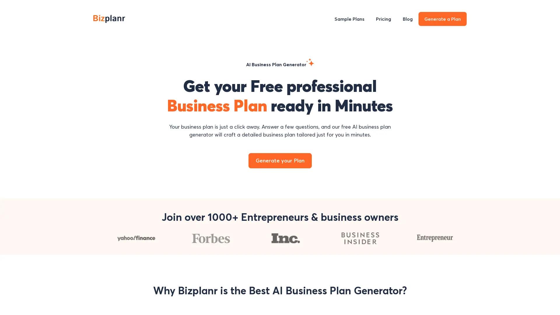 BizplanrAI screenshot