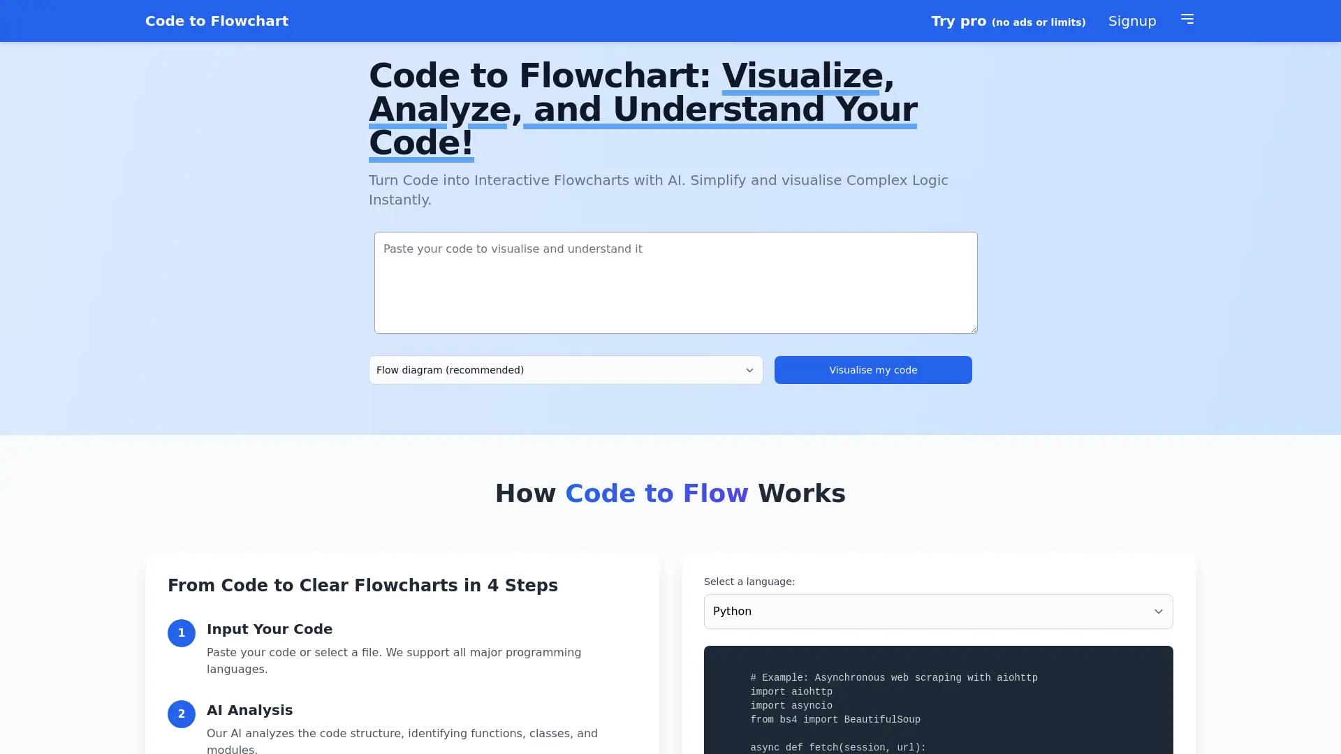 Code To Flow screenshot