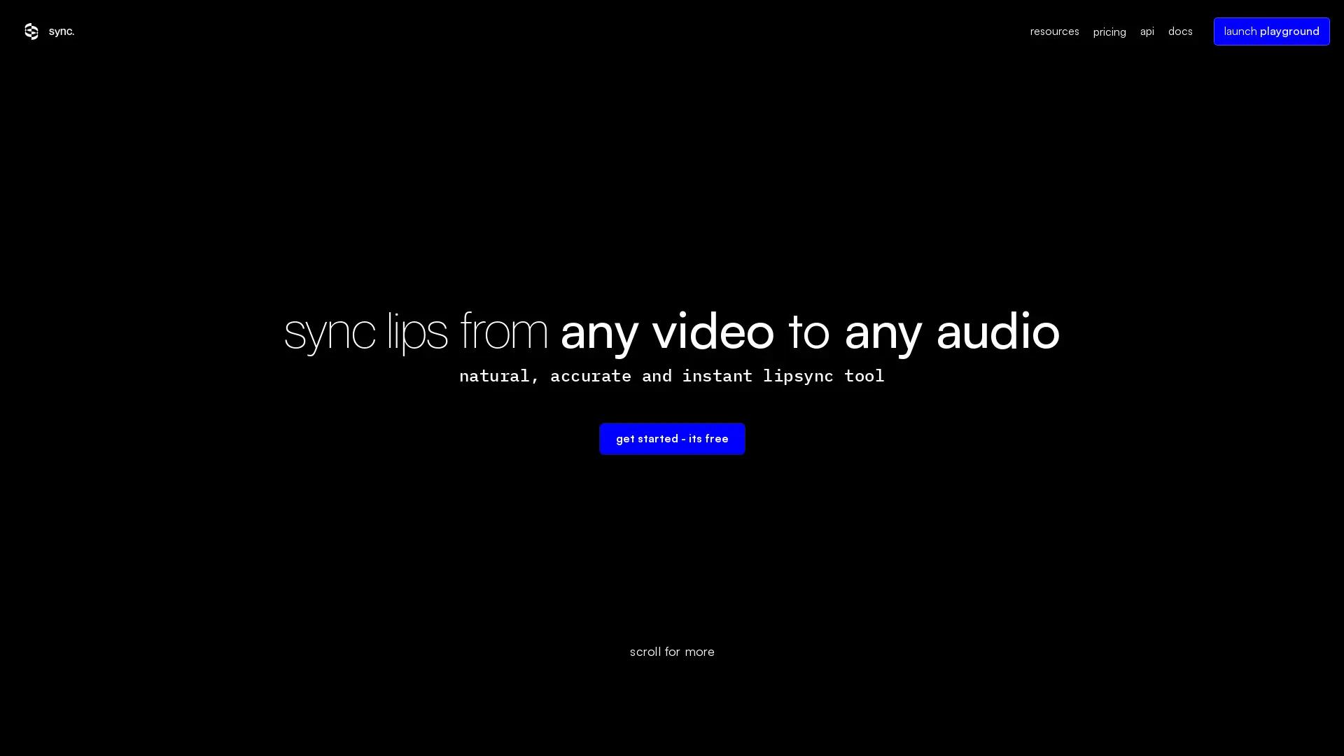 Sync Labs screenshot