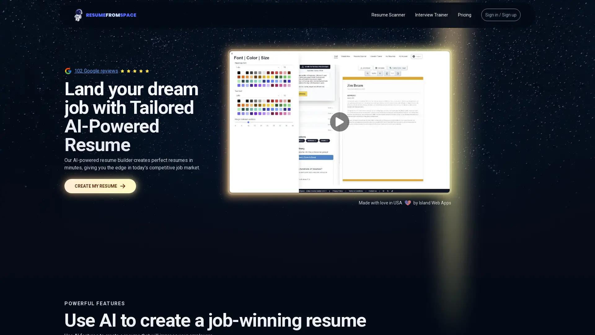 ResumeFromSpace screenshot