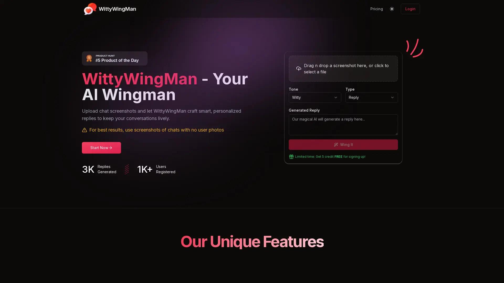 Wittywingman screenshot
