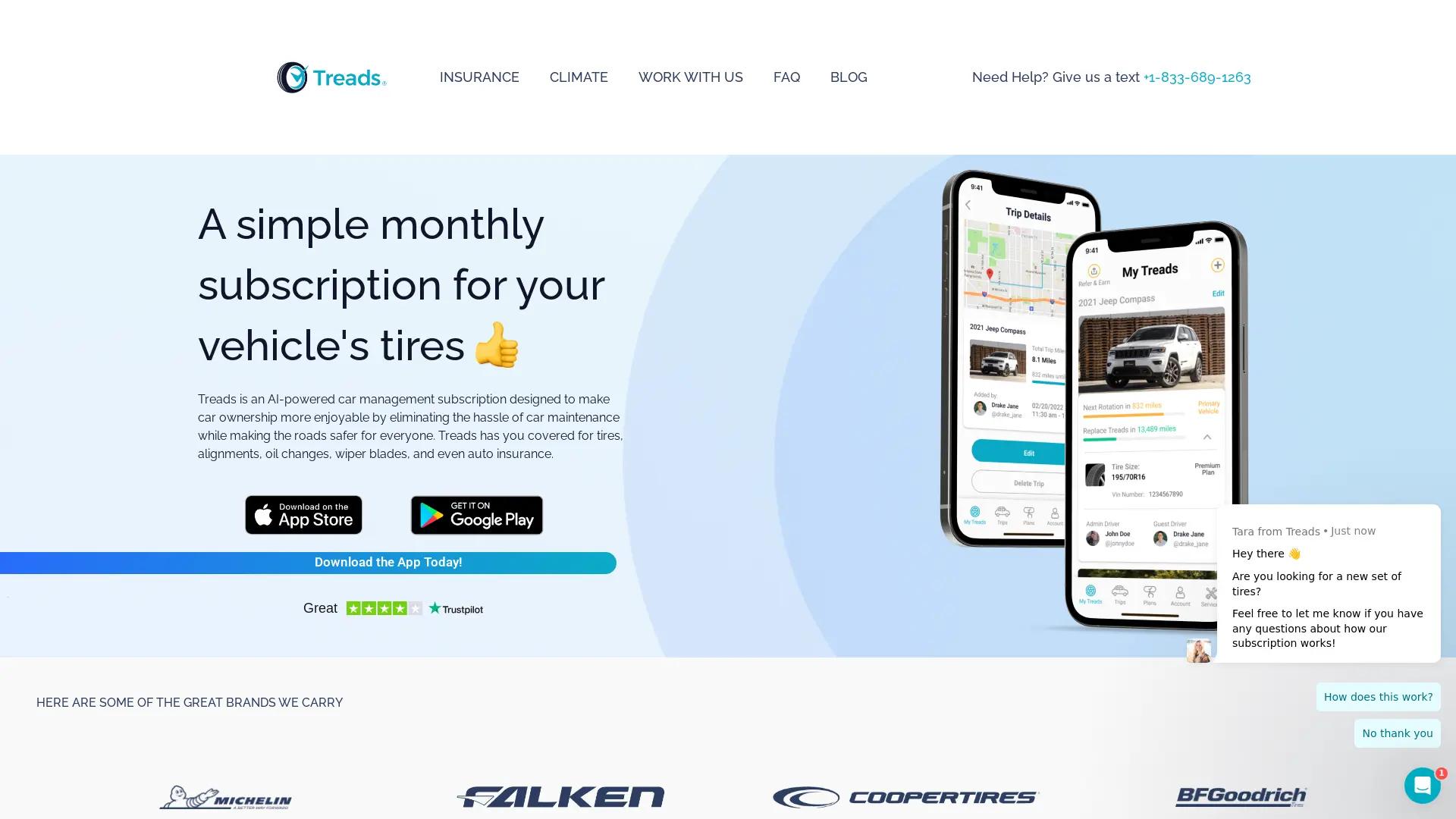 Treads Tire Subscription screenshot