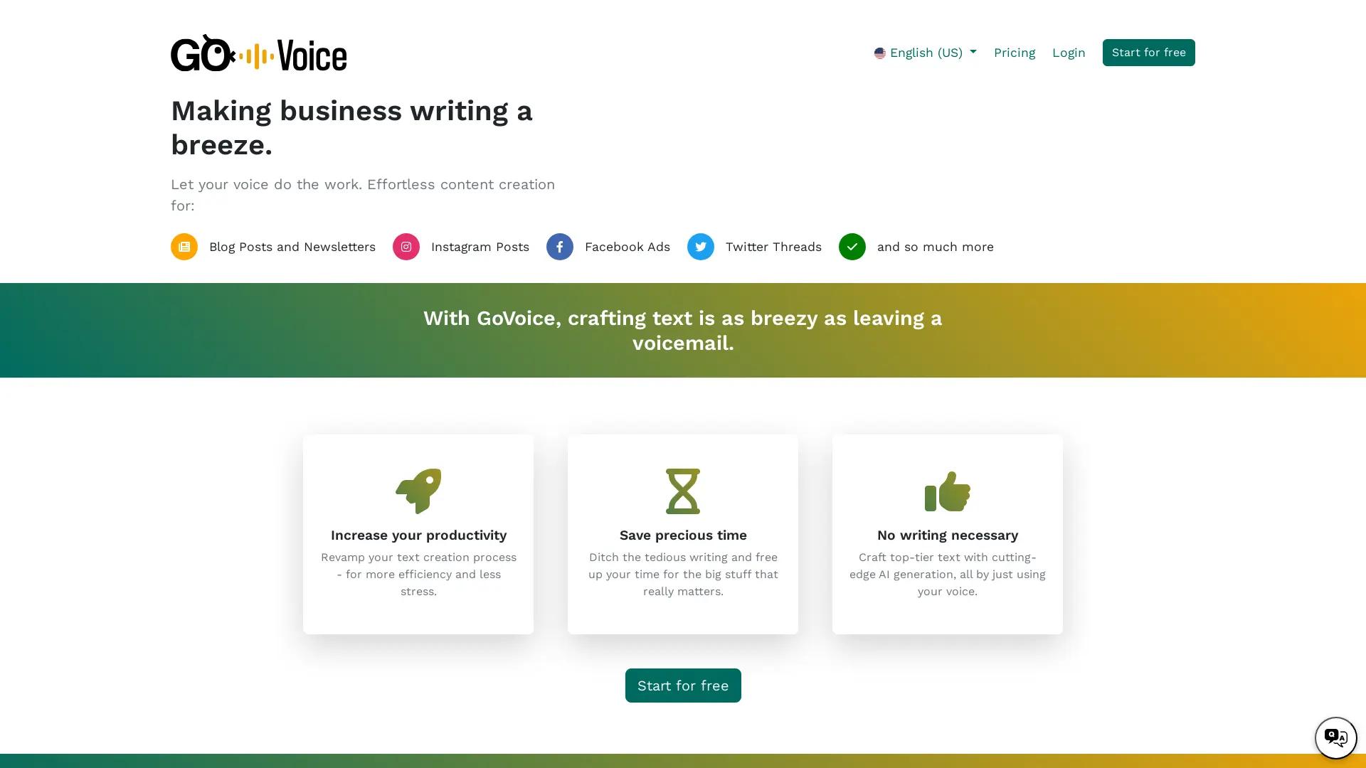 GoVoice screenshot