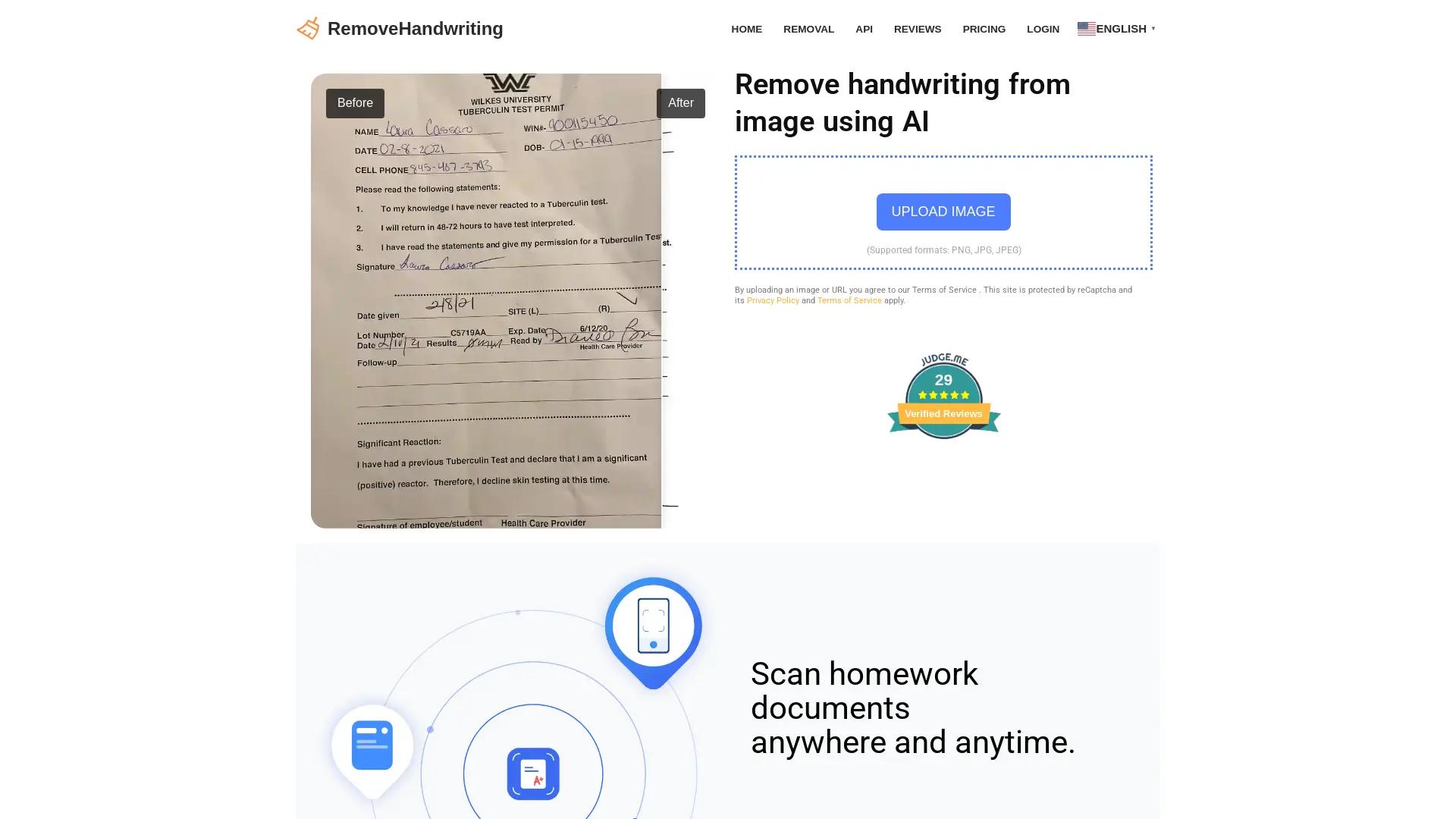 Handwriting Remover screenshot