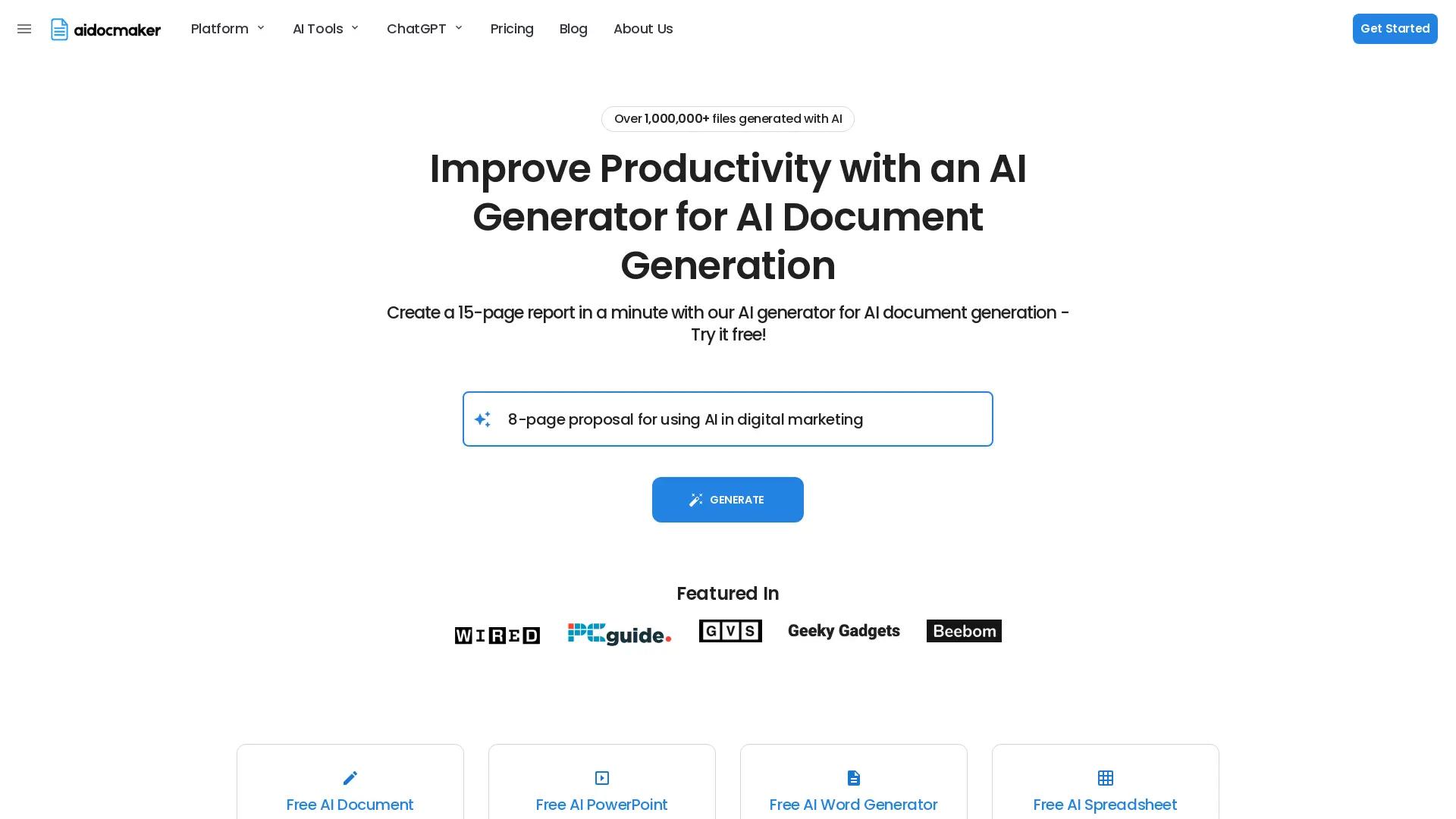 Aidocmaker screenshot