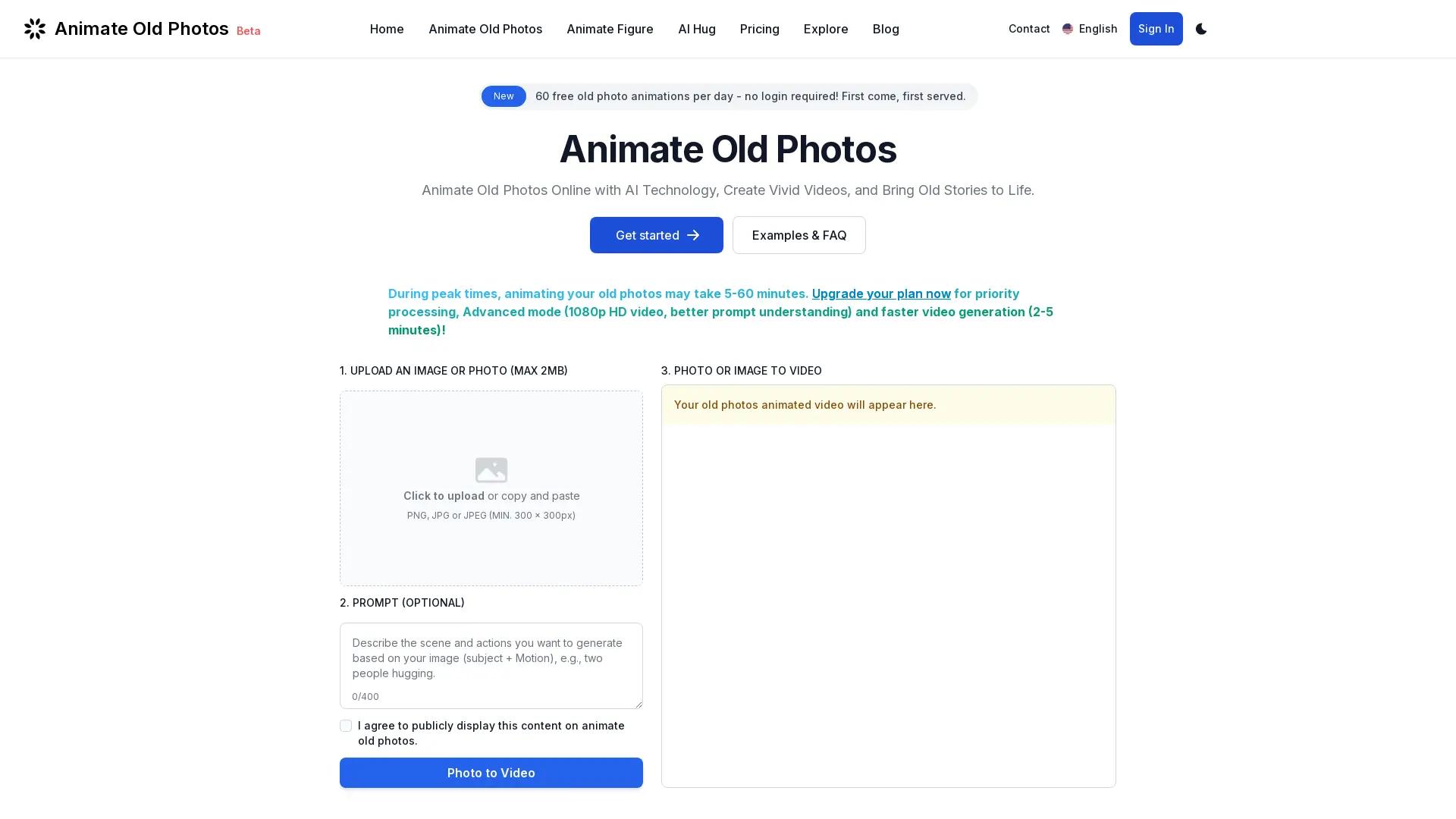 Animate Old Photos screenshot