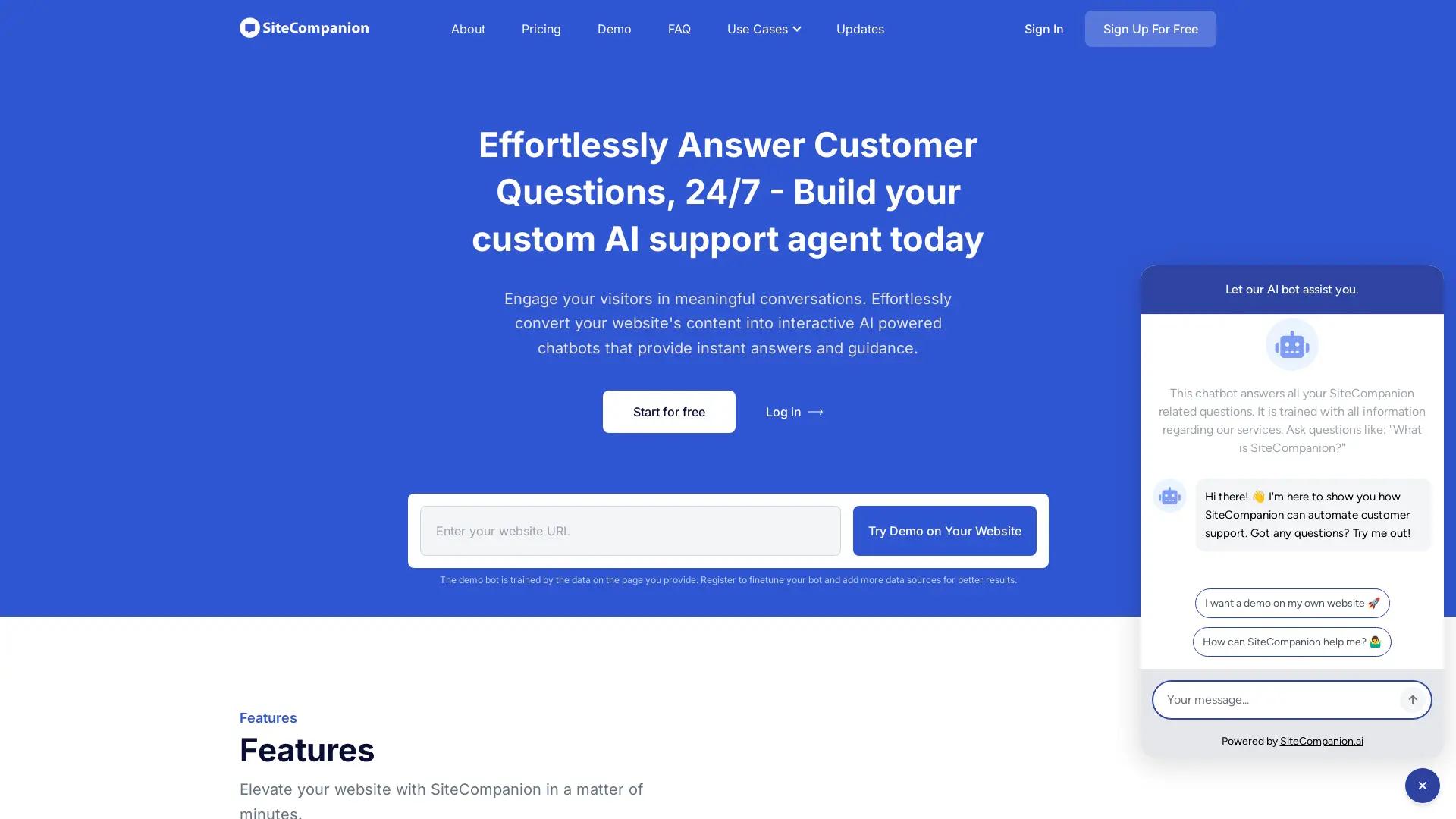 SiteCompanion screenshot