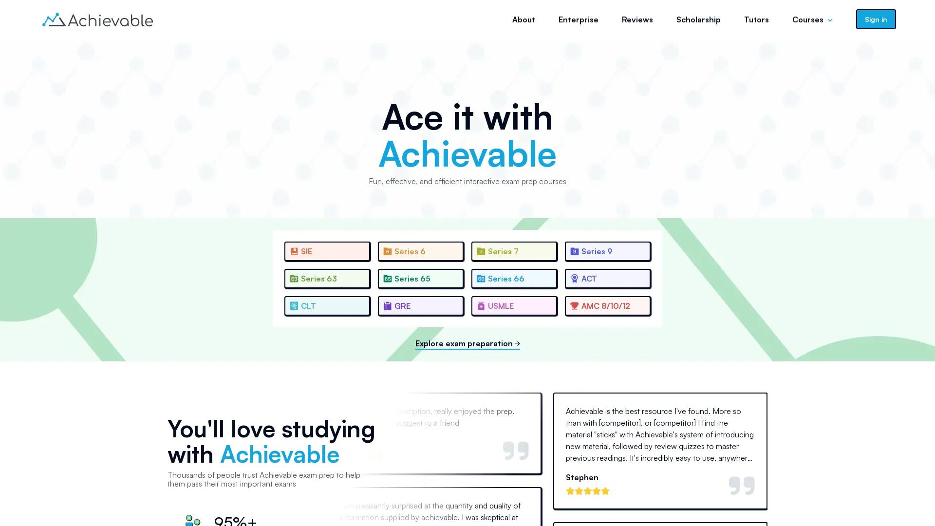 Achievable - AI adaptive learning screenshot