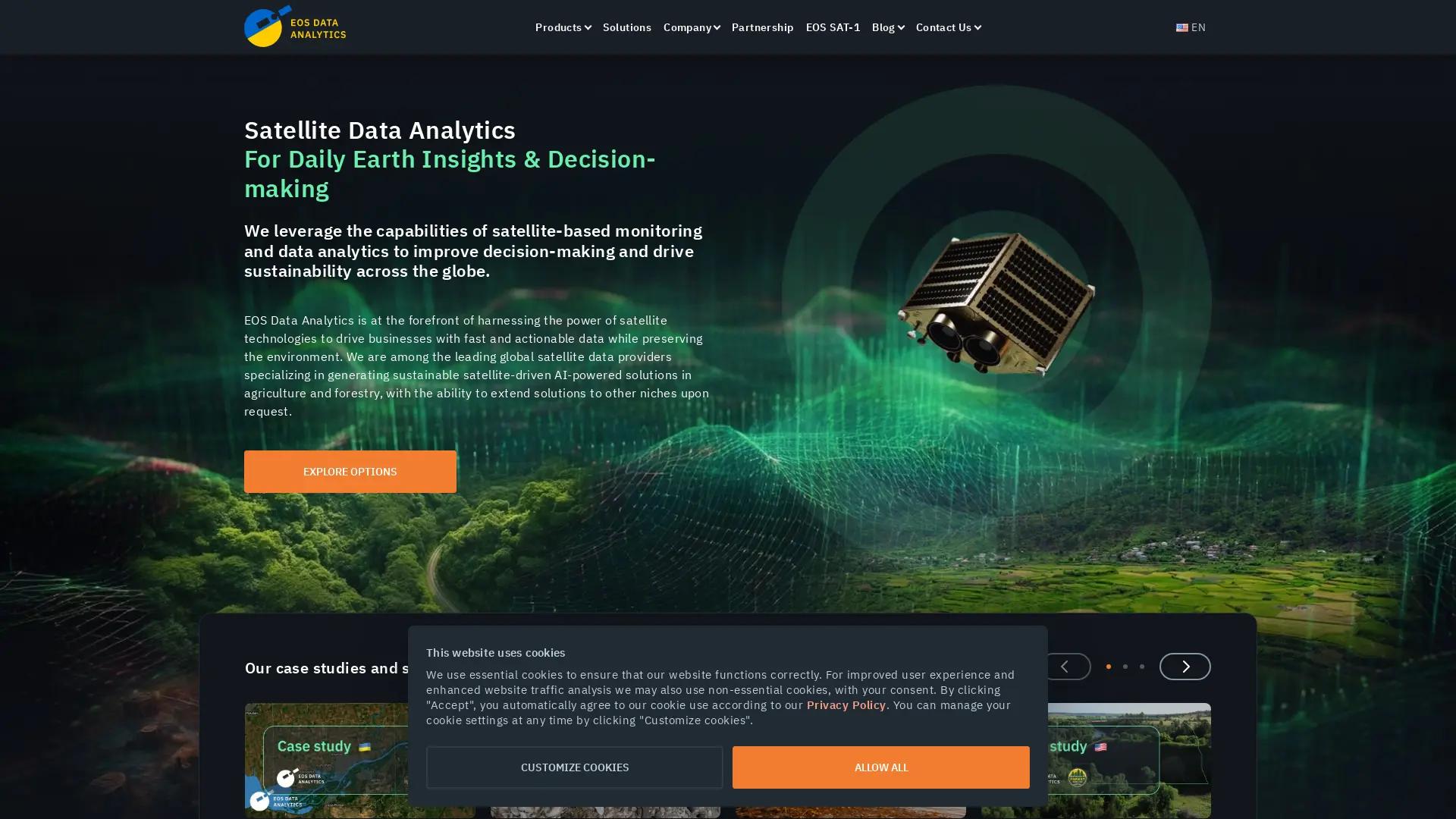 EOS Data Analytics screenshot