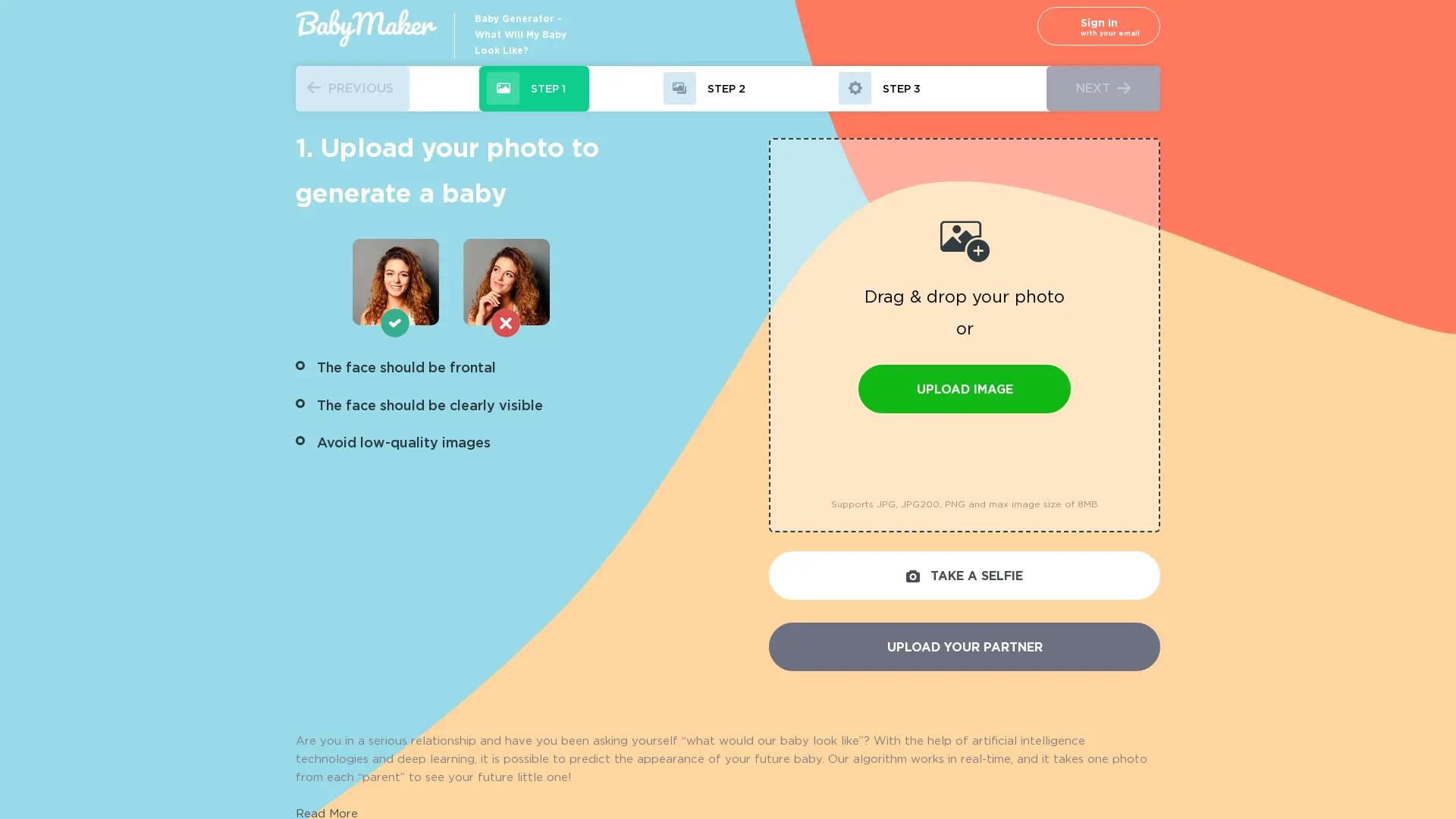 Baby Face Generator screenshot