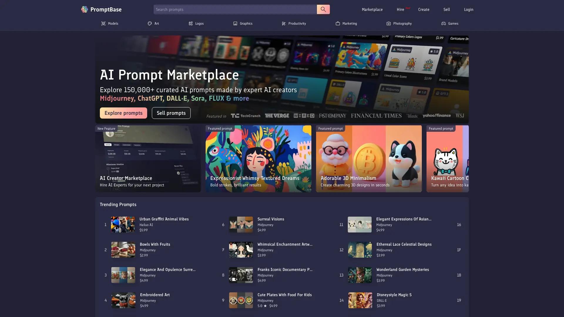 PromptBase screenshot