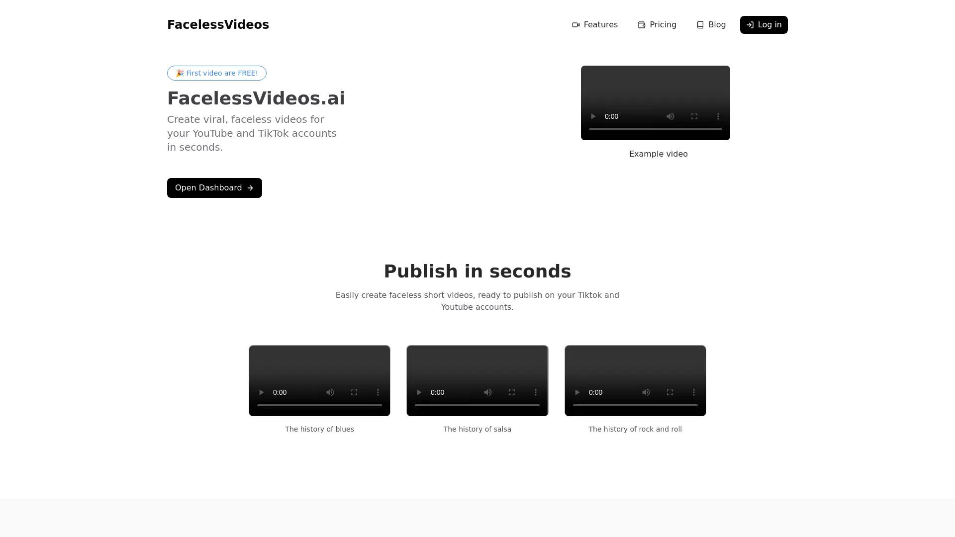 FacelessVideos.AI screenshot