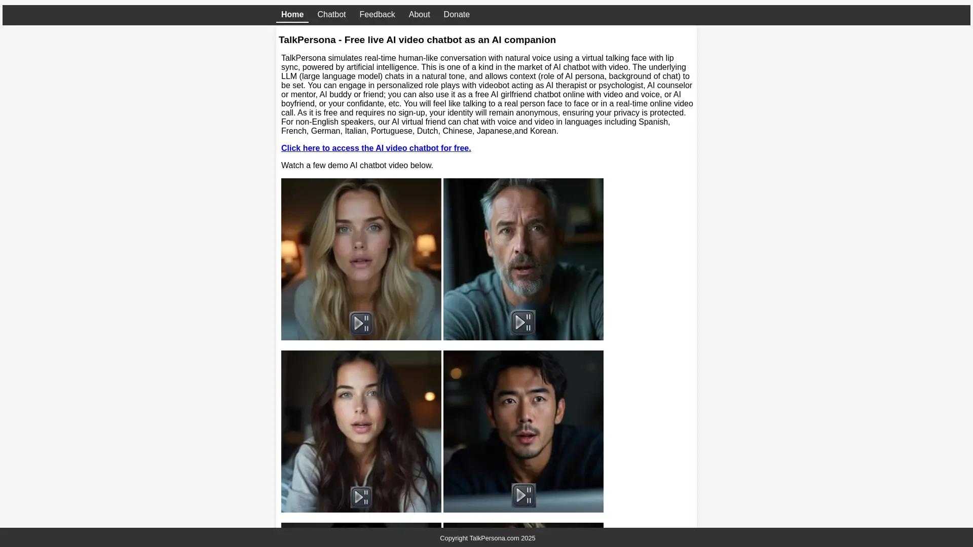 TalkPersona screenshot