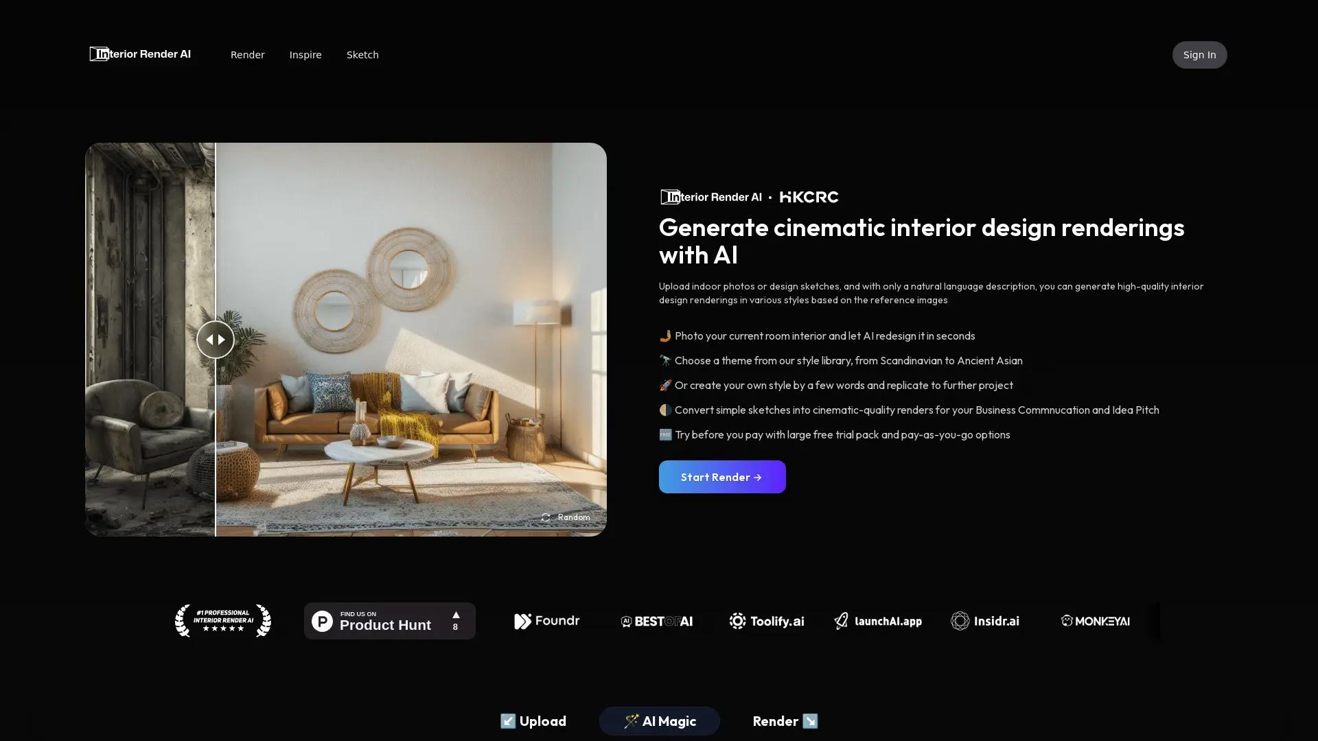 Interior Render AI screenshot