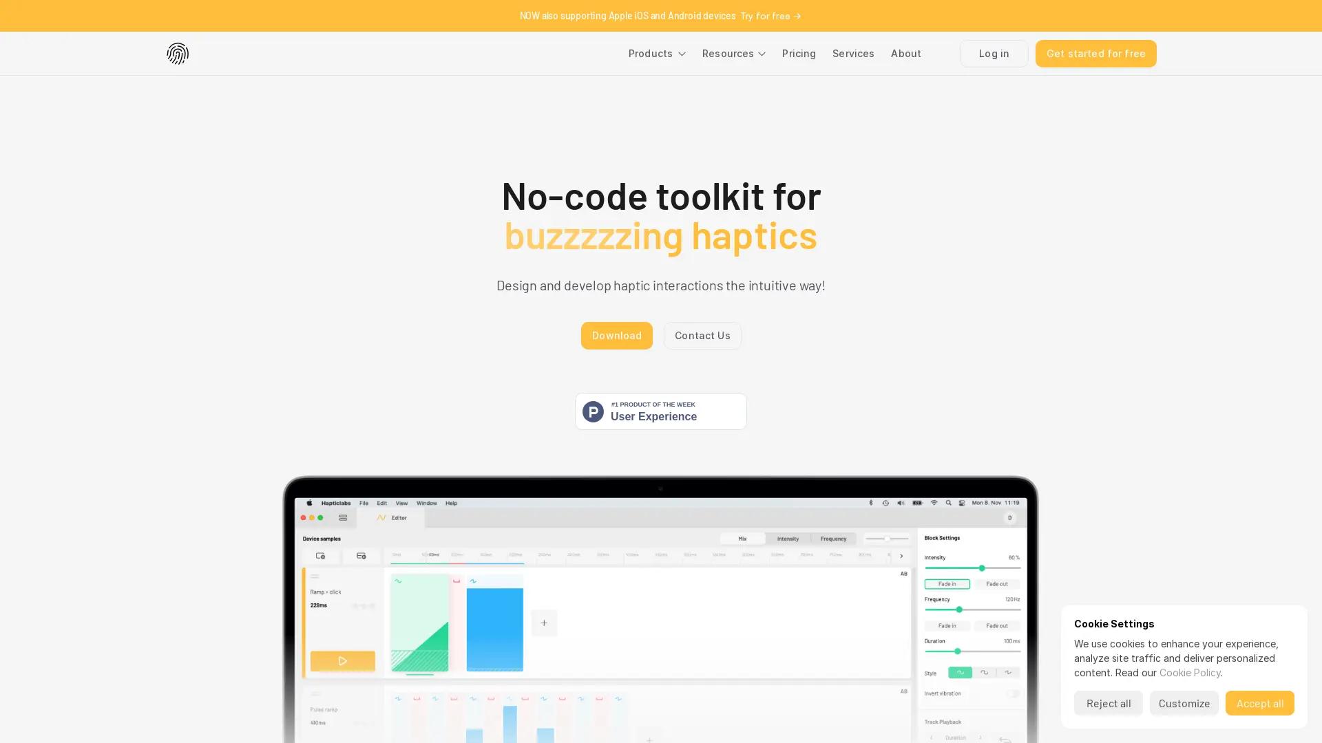 Hapticlabs screenshot