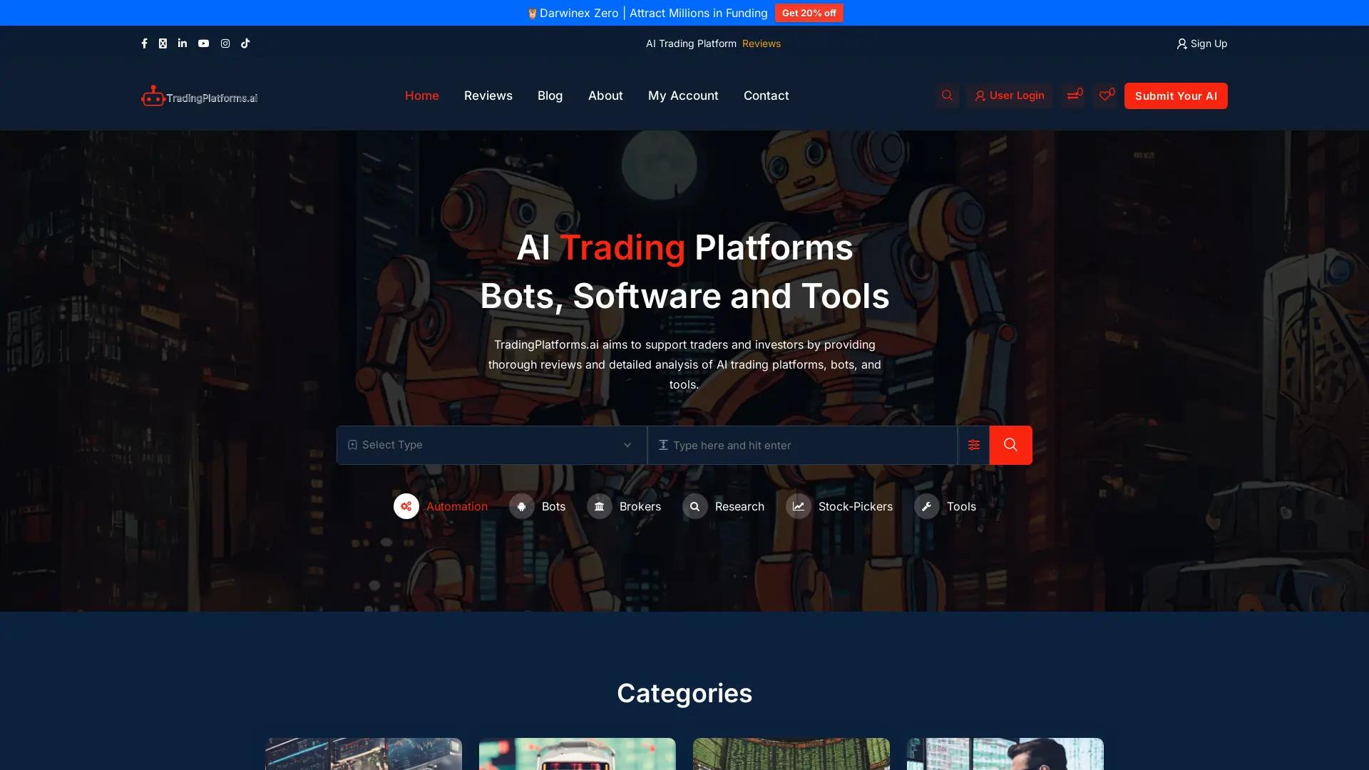 Tradingplatforms.Ai screenshot