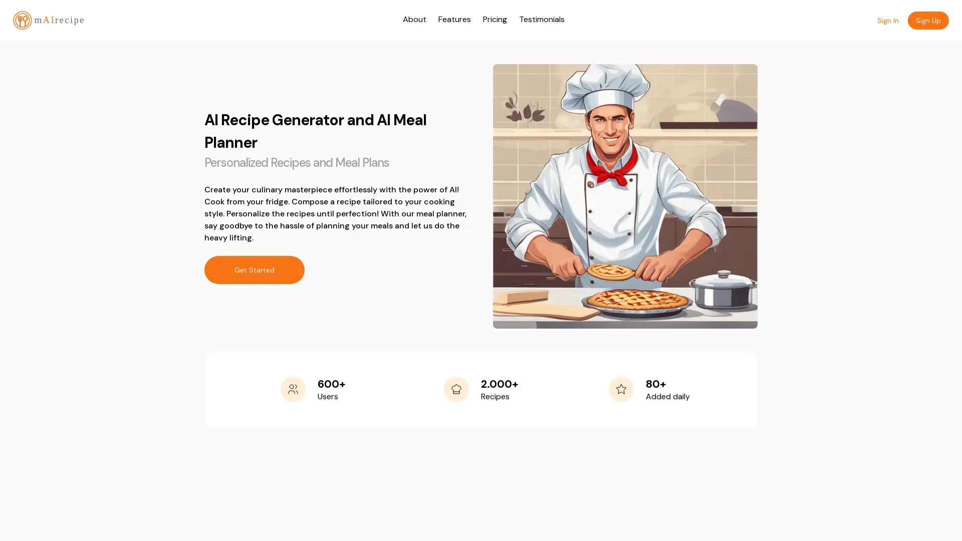 Personalized Meal Plan and Recipe Composer screenshot