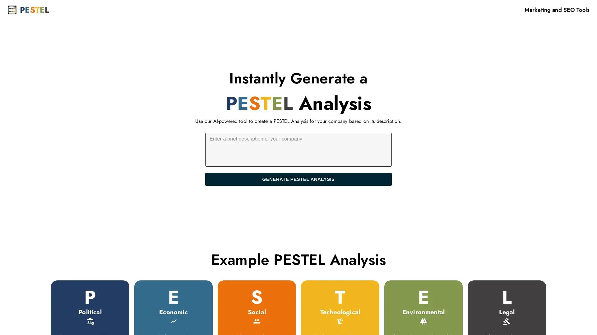 PESTEL screenshot