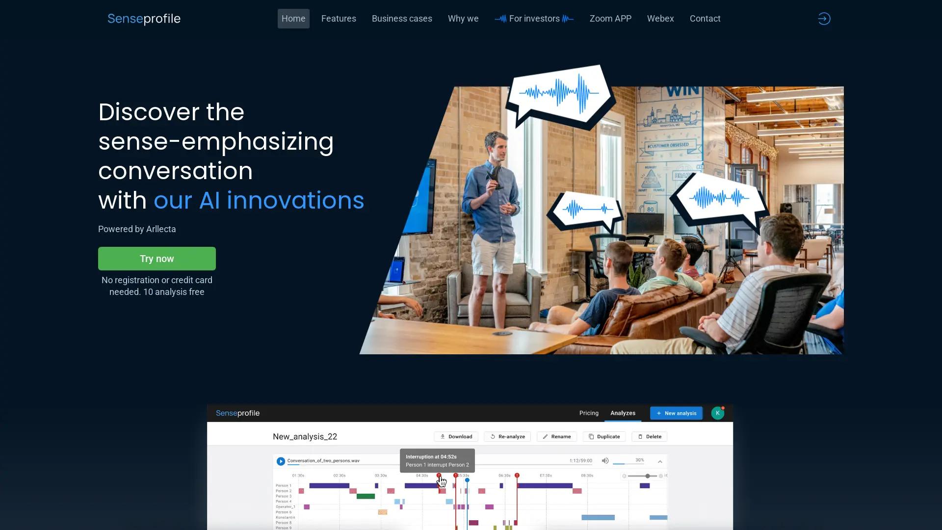 SenseProfile screenshot