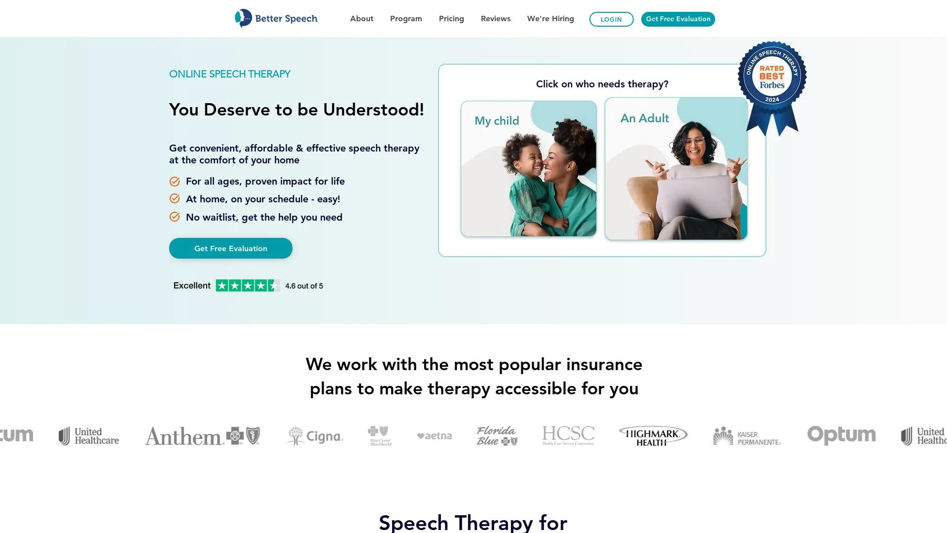 Better Speech Online Speech Therapy screenshot