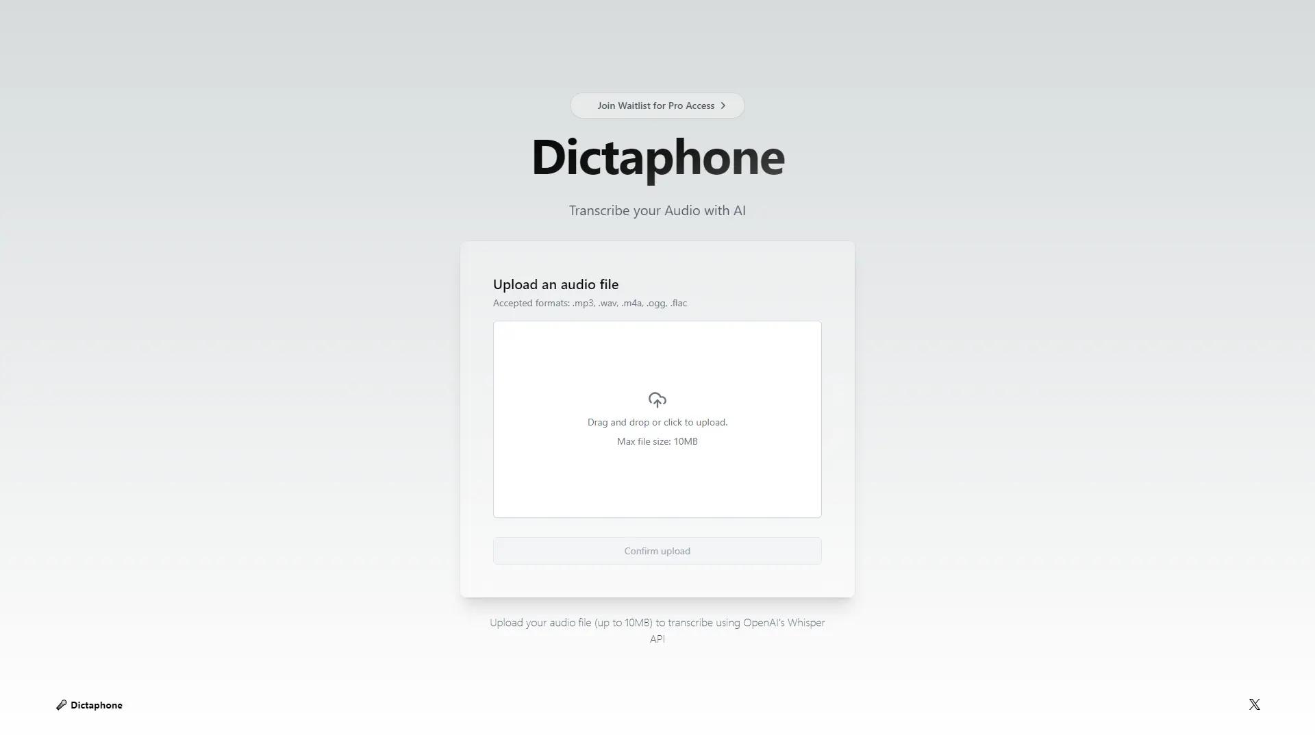 Dictaphone screenshot